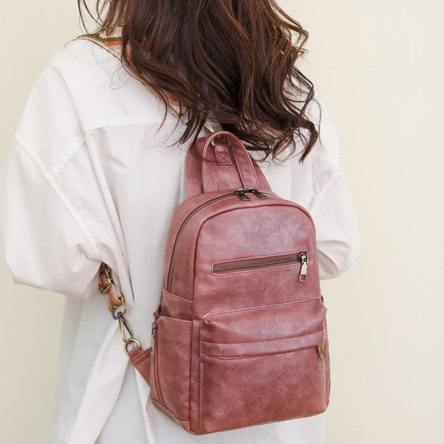 honeybee Mumford's Medium Leather Backpack