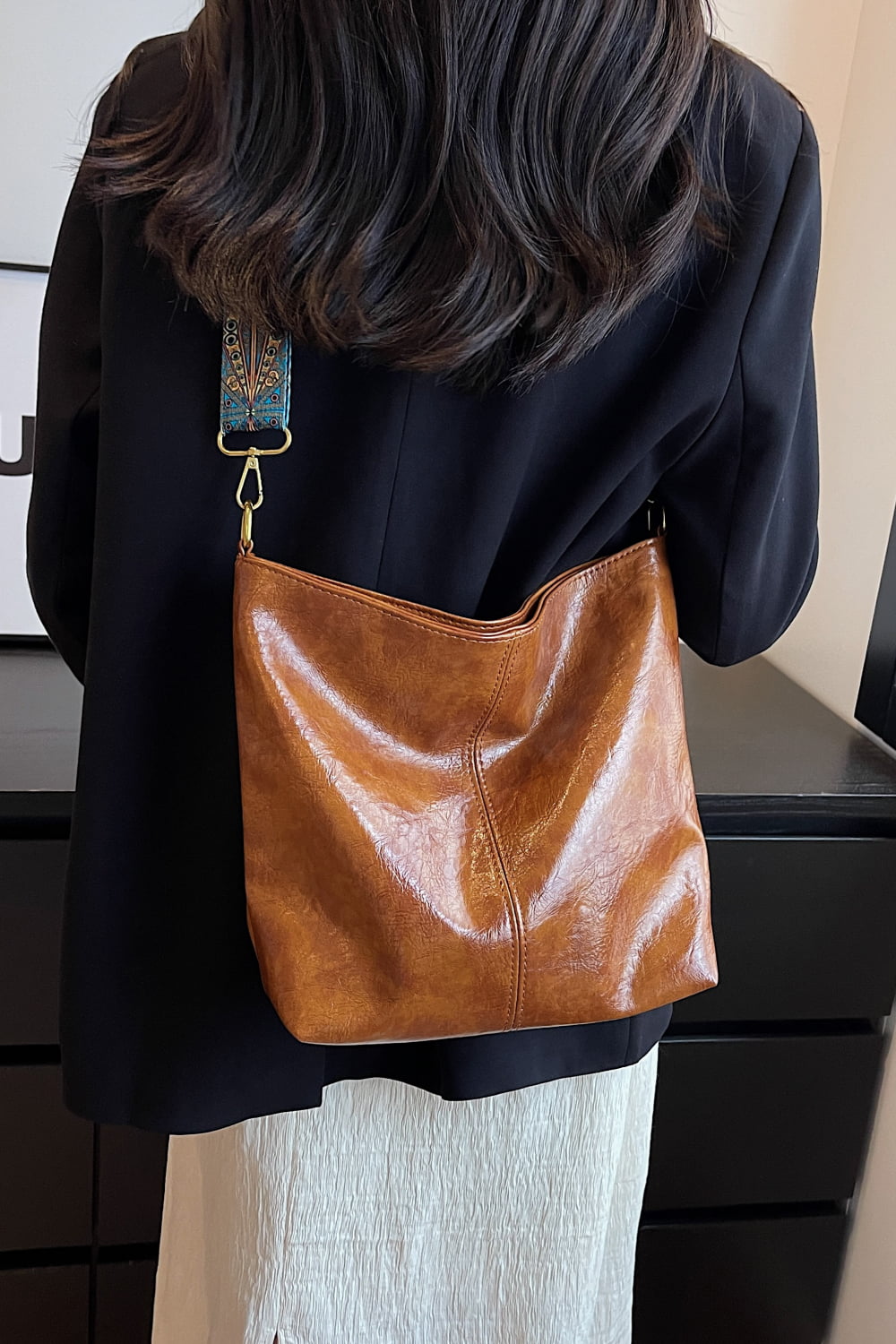 Honeybee Mumford's Leather Shoulder Bag