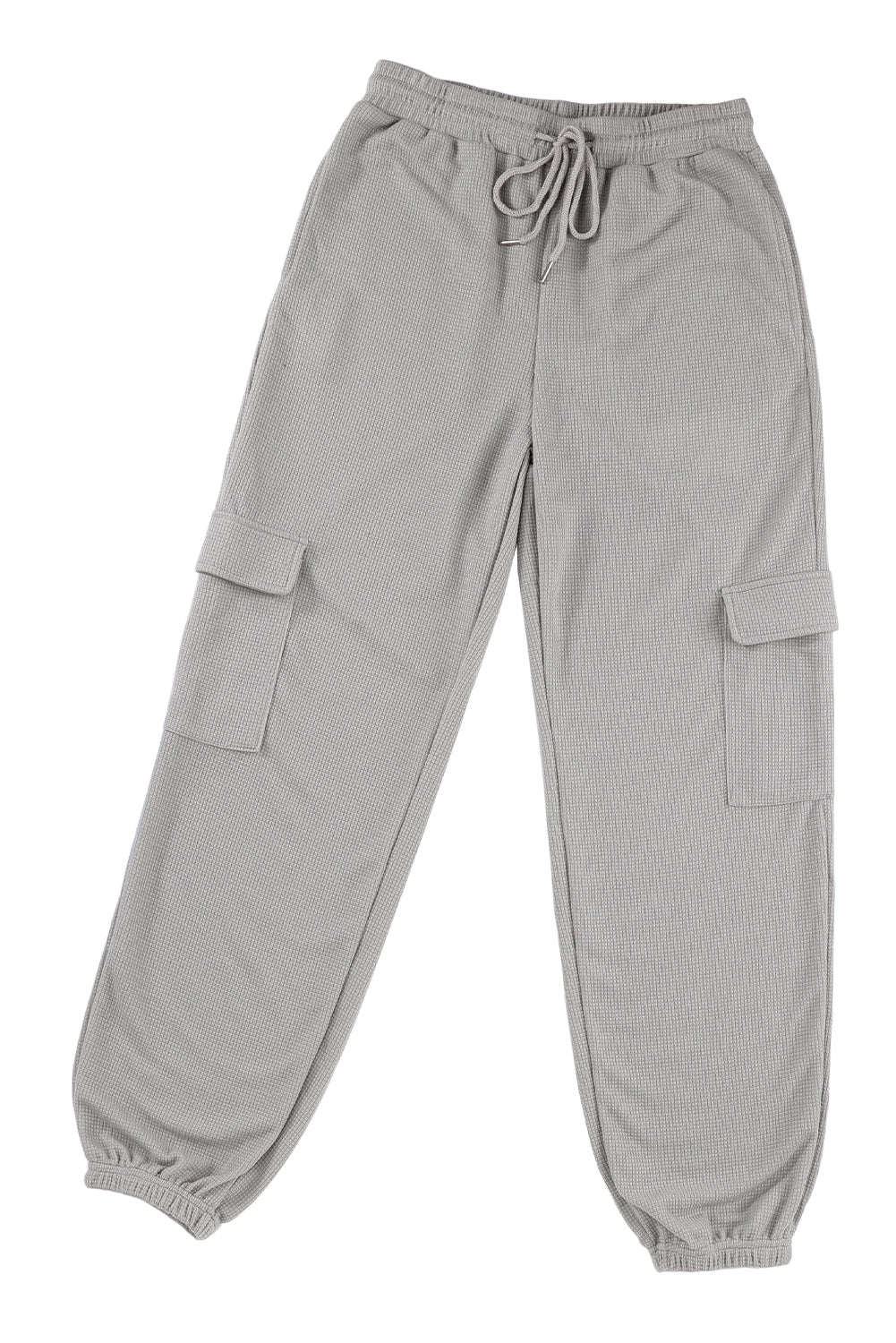 honeybee Mumford's Gray Waffle Texture Cargo Pocket Jogger Pants