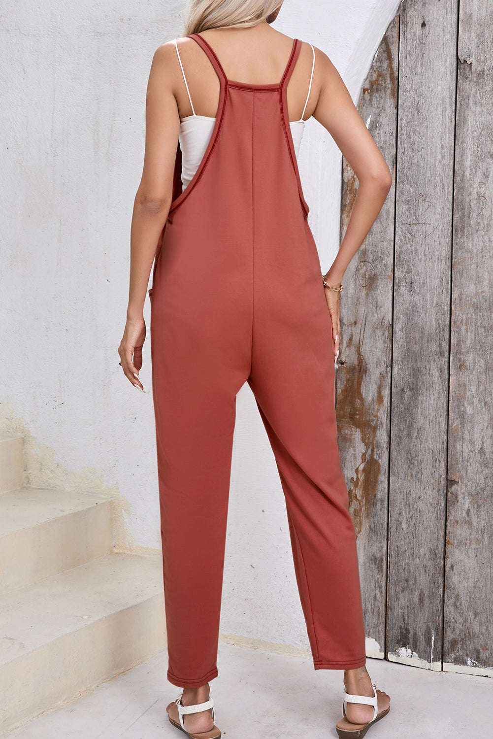 Honeybee Mumford's Scoop Neck Spaghetti Strap Jumpsuit