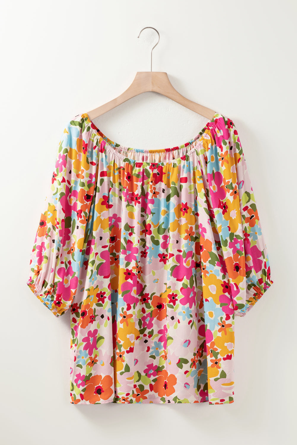 Honeybee Mumford's Printed Round Neck Half Sleeve Blouse