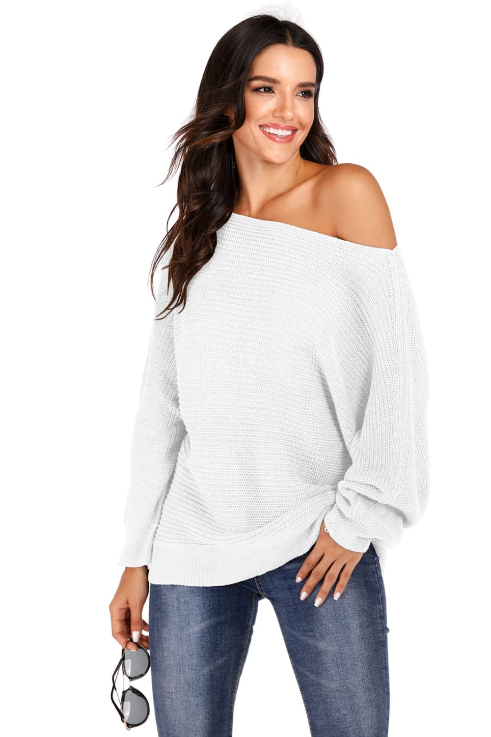 Honeybee Mumford's One Shoulder Dolman Sleeve Sweater