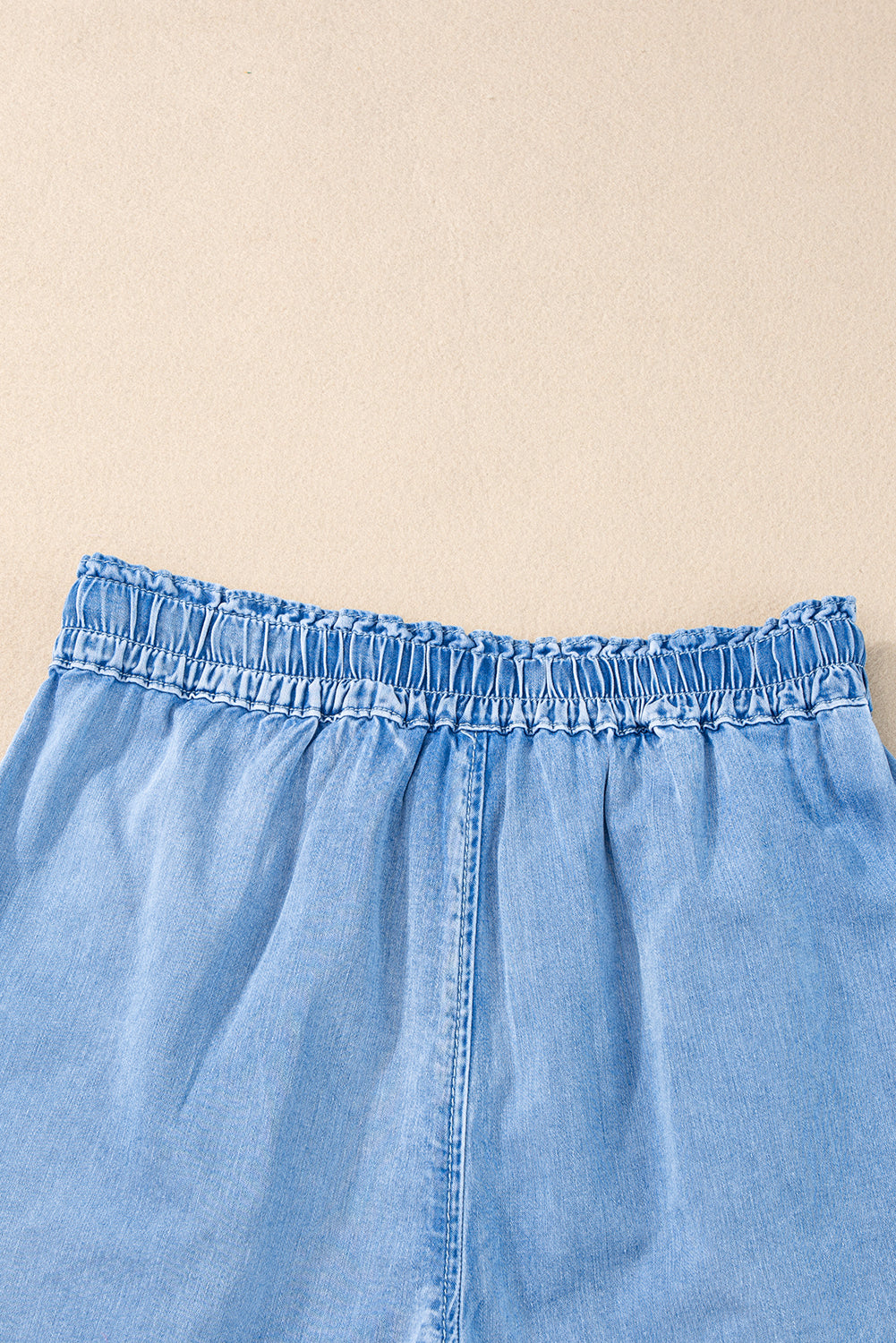 Honeybee Mumford's Beau Blue Casual Chambray Drawstring Shorts