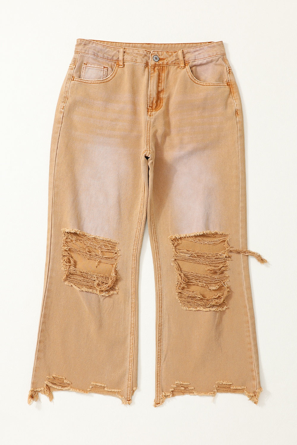 Honeybee Mumford's Distressed Raw Hem Jeans with Pockets