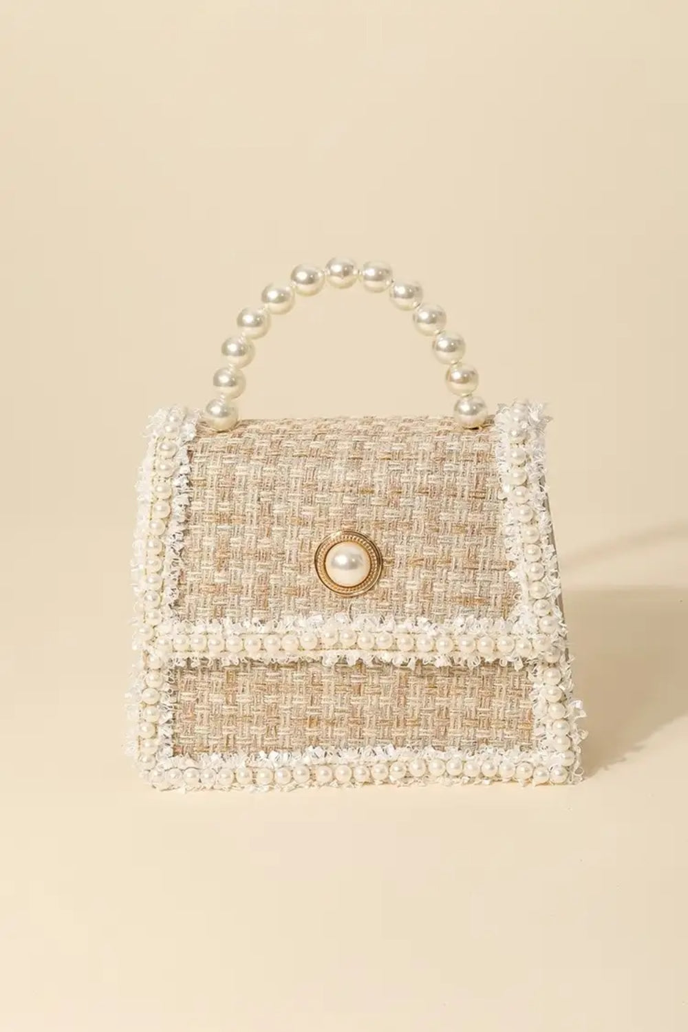 Honeybee Mumford's Pearly Trim Woven Handbag