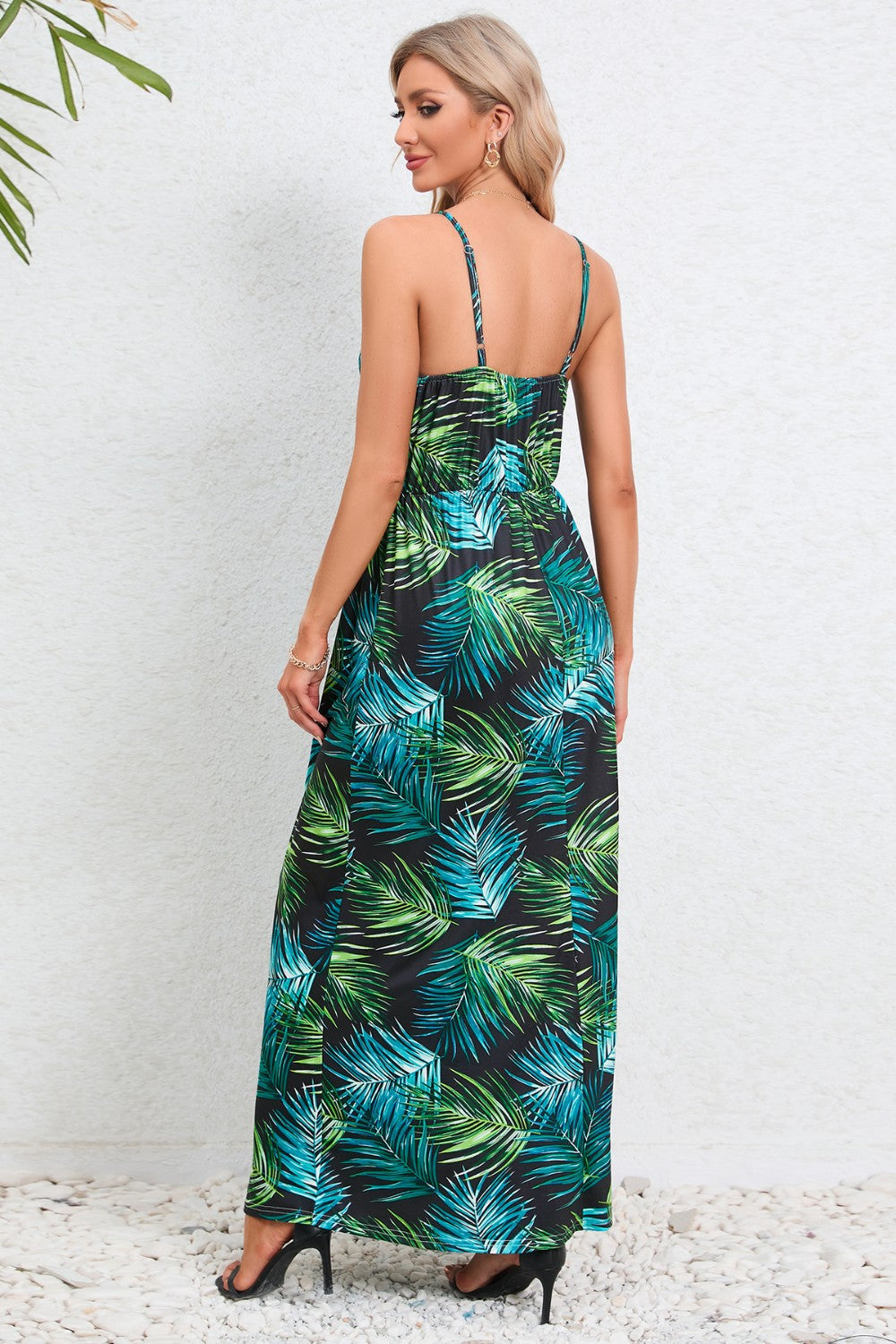 Honeybee Mumford's Printed Surplice Maxi Cami Dress