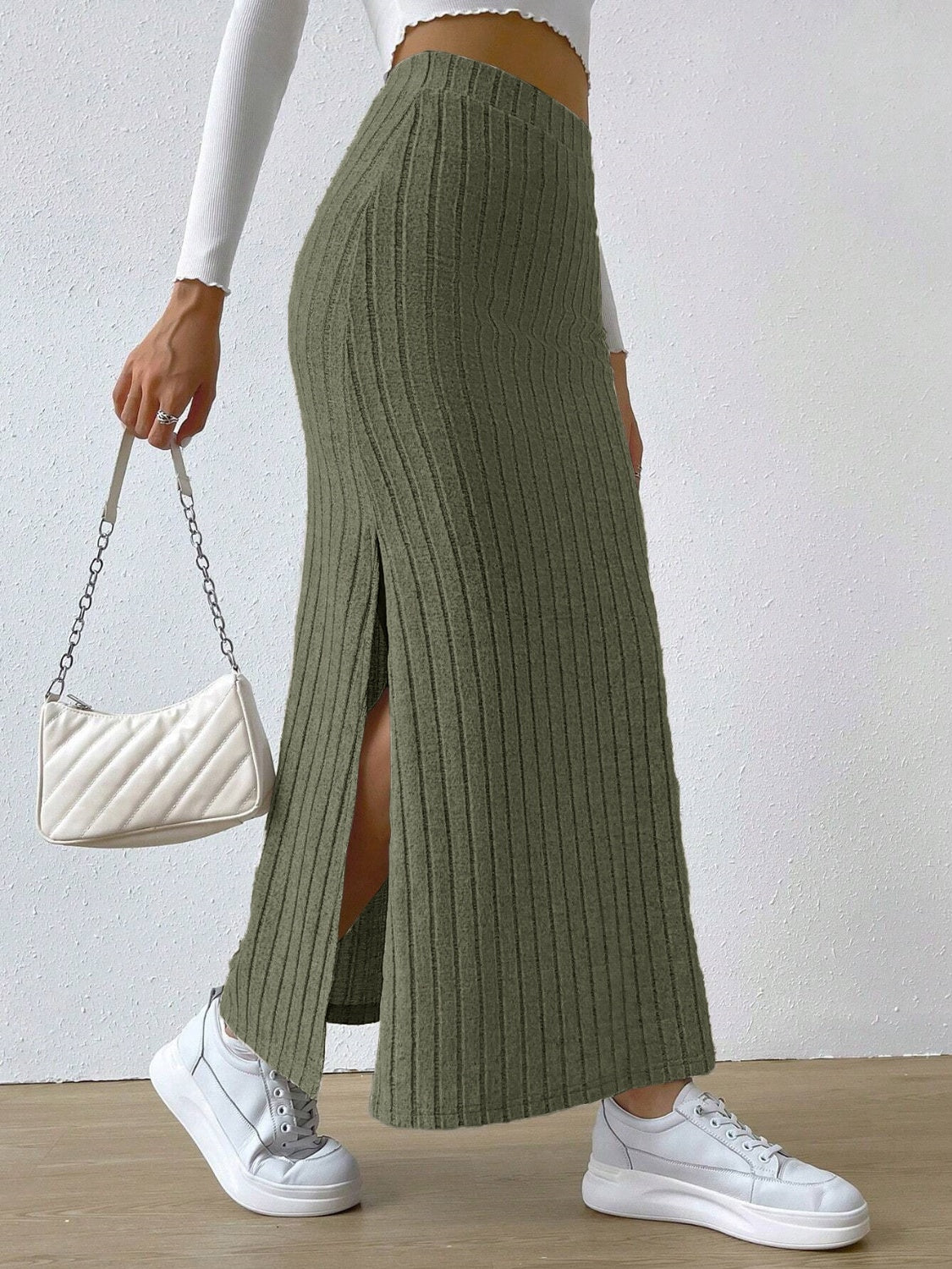 Honeybee Mumford's Slit High Waist Skirt