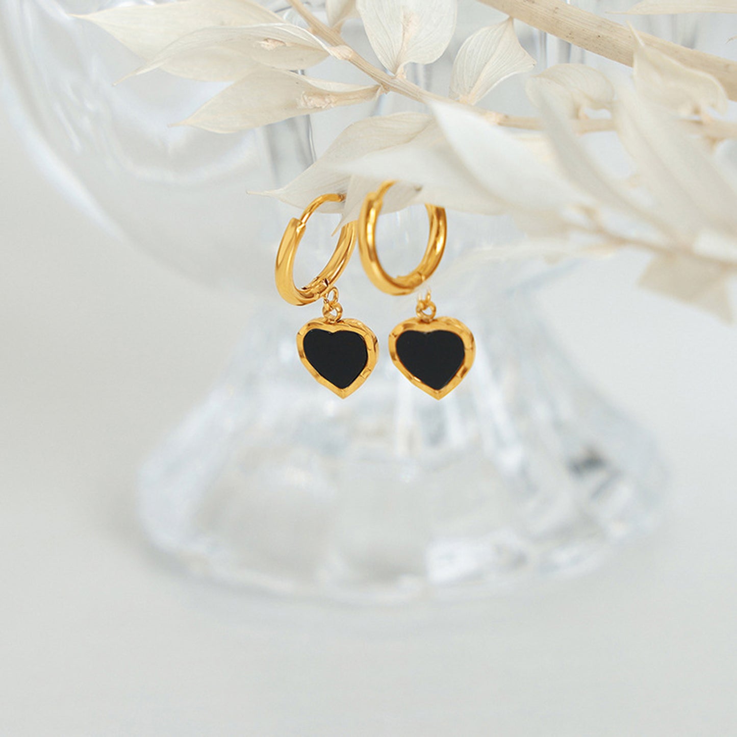 honeybee Mumford's 18K Gold-Plated Heart Drop Earrings