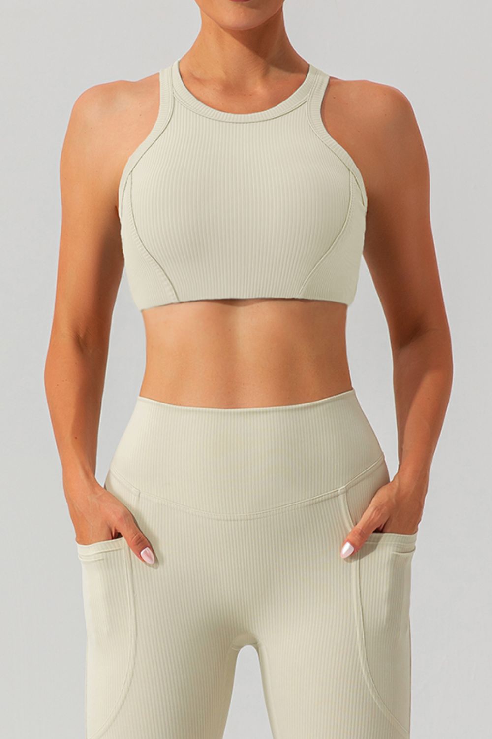 Honeybee Mumford's Round Neck Racerback Active Tank