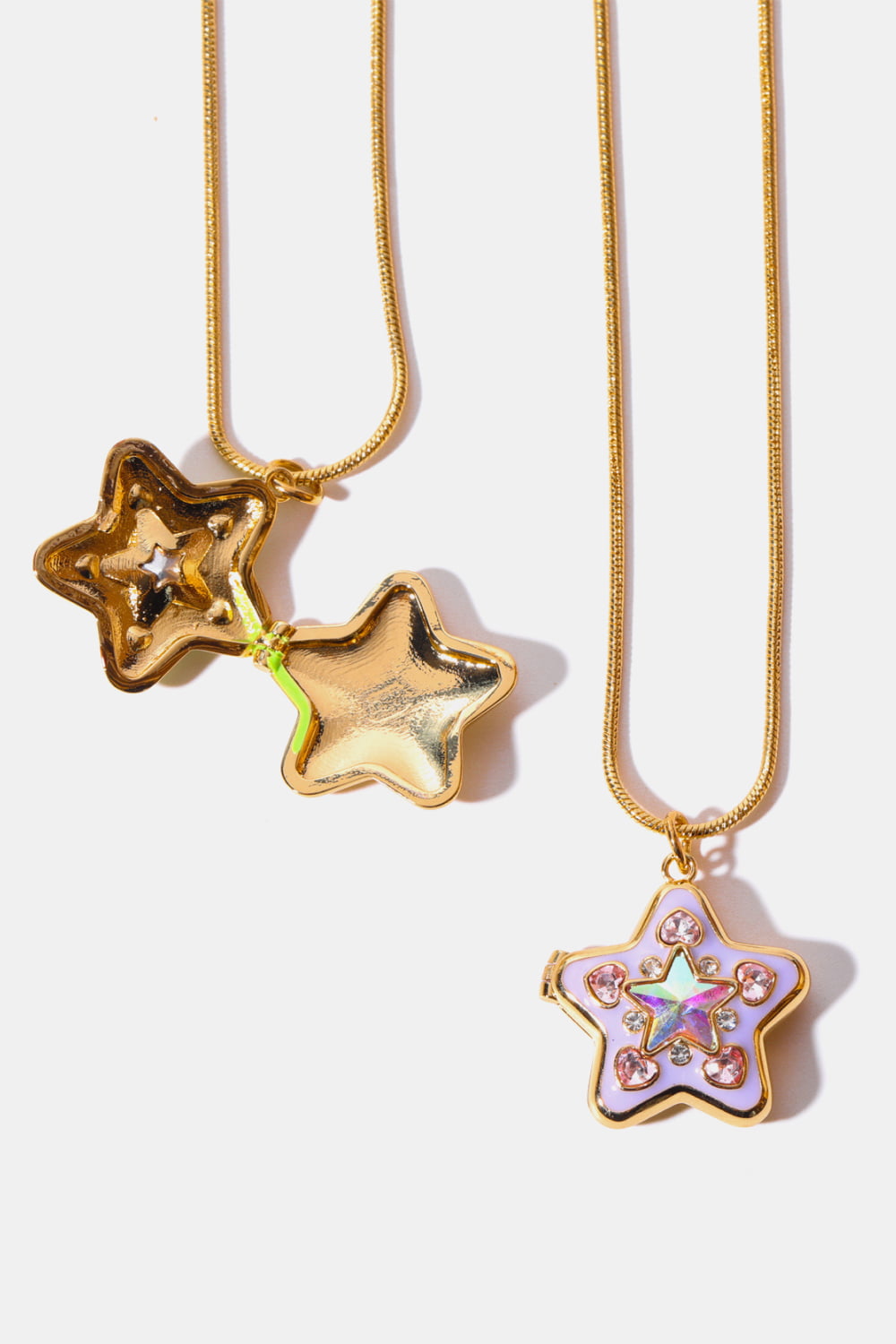 Honeybee Mumford's Rhinestone Star Box Pendant Necklace