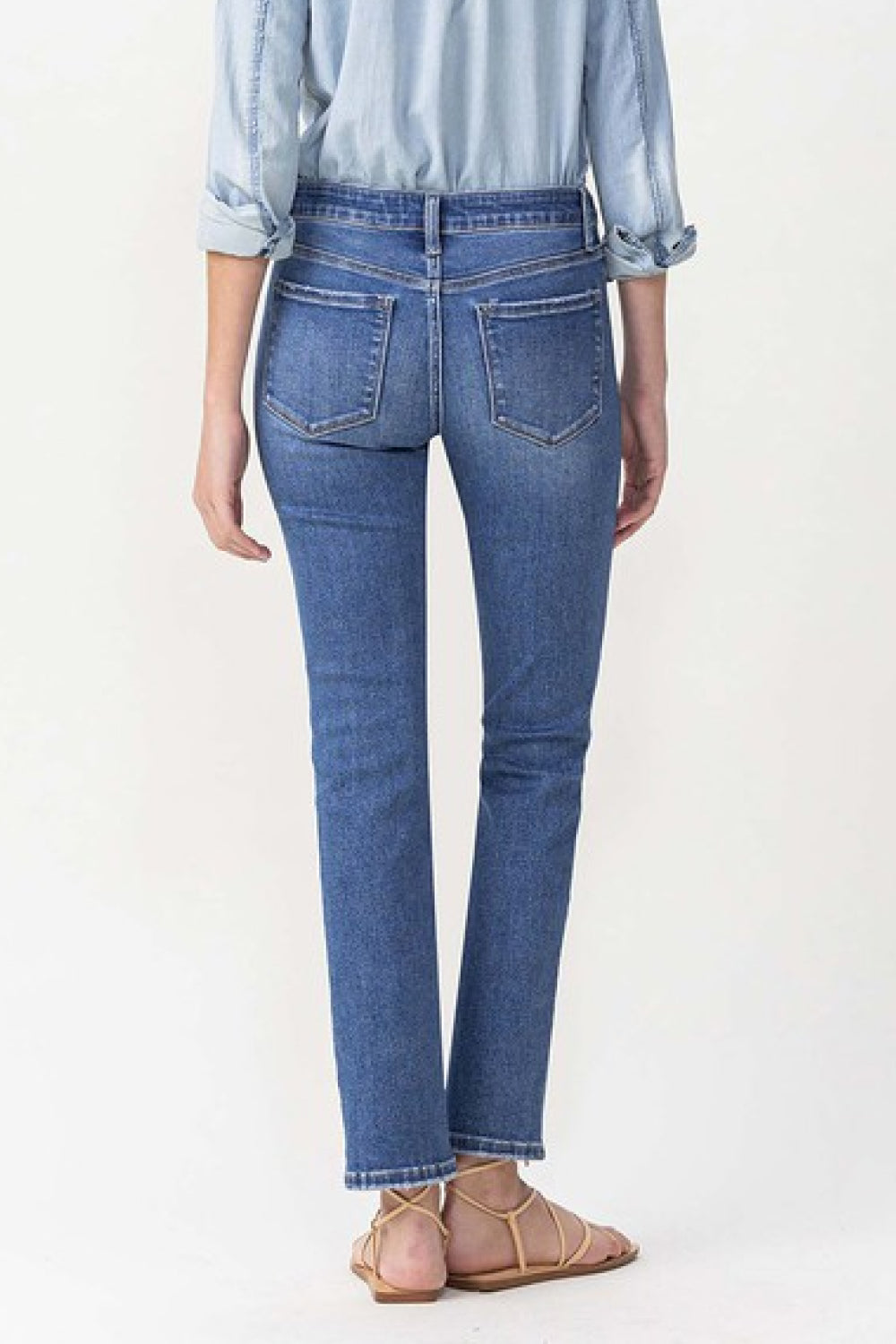 Honeybee Mumford's Full Size Midrise Slim Ankle Straight Jeans