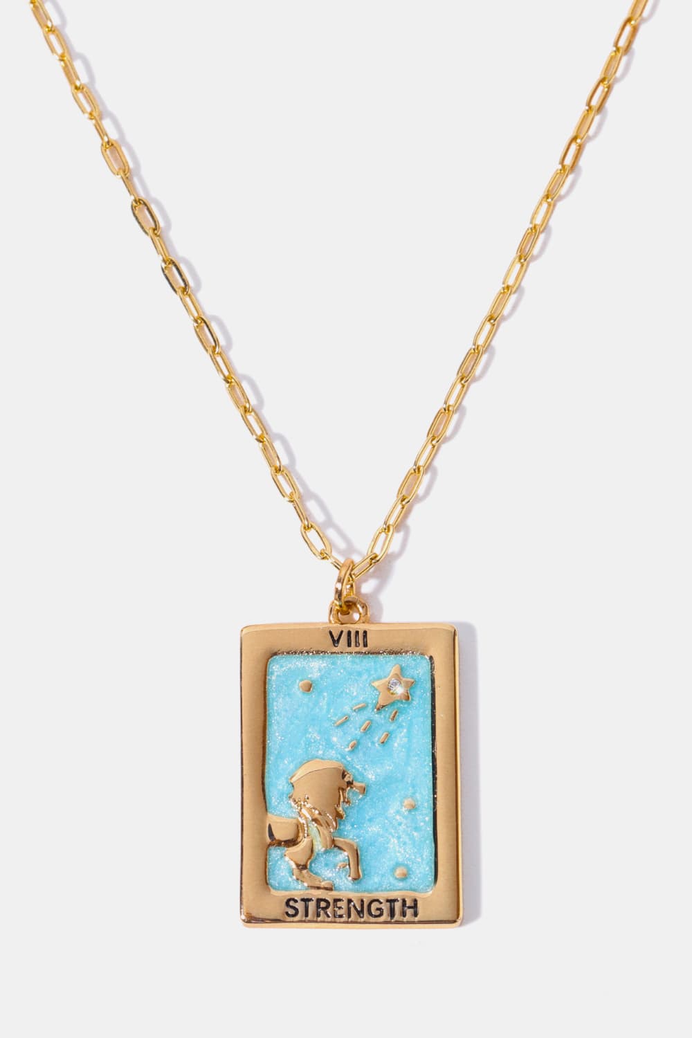 Honeybee Mumford's Tarot Card Pendant Copper Necklace