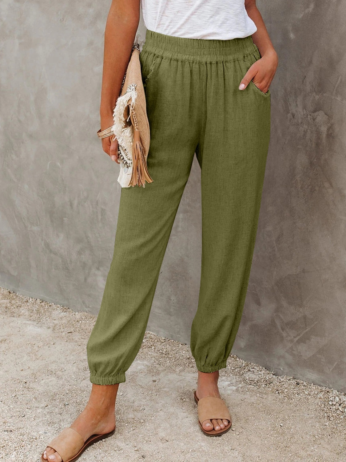 Honeybee Mumford's High Waist Cropped Pants