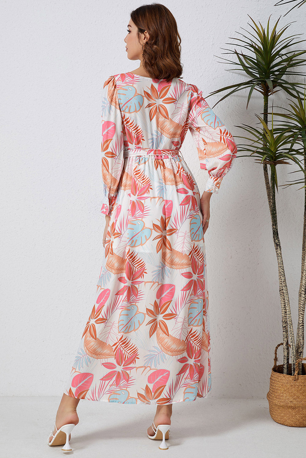 Honeybee Mumford's Printed Tie Waist Maxi Dress