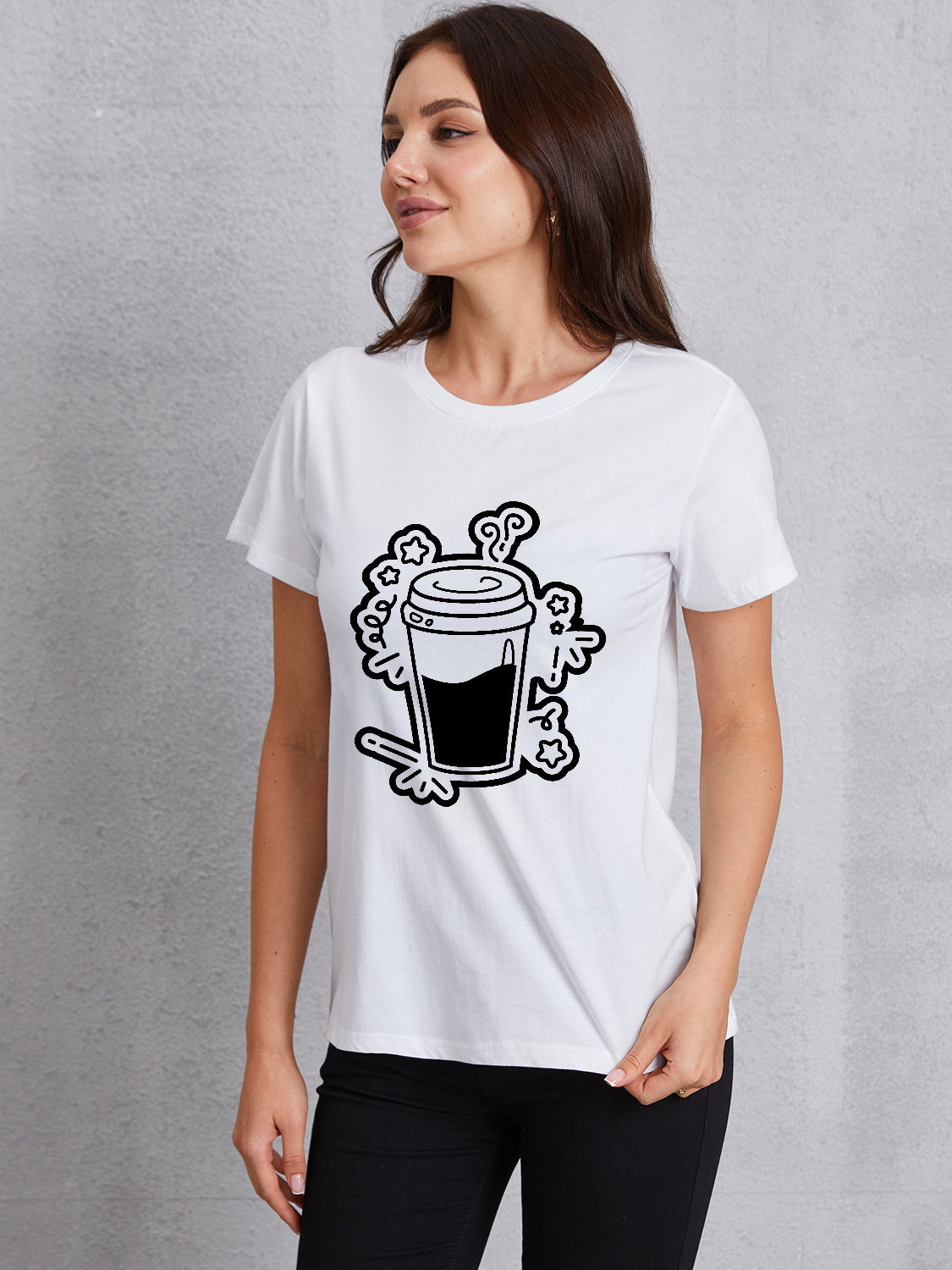 Honeybee Mumford's Coffee Round Neck Short Sleeve T-Shirt