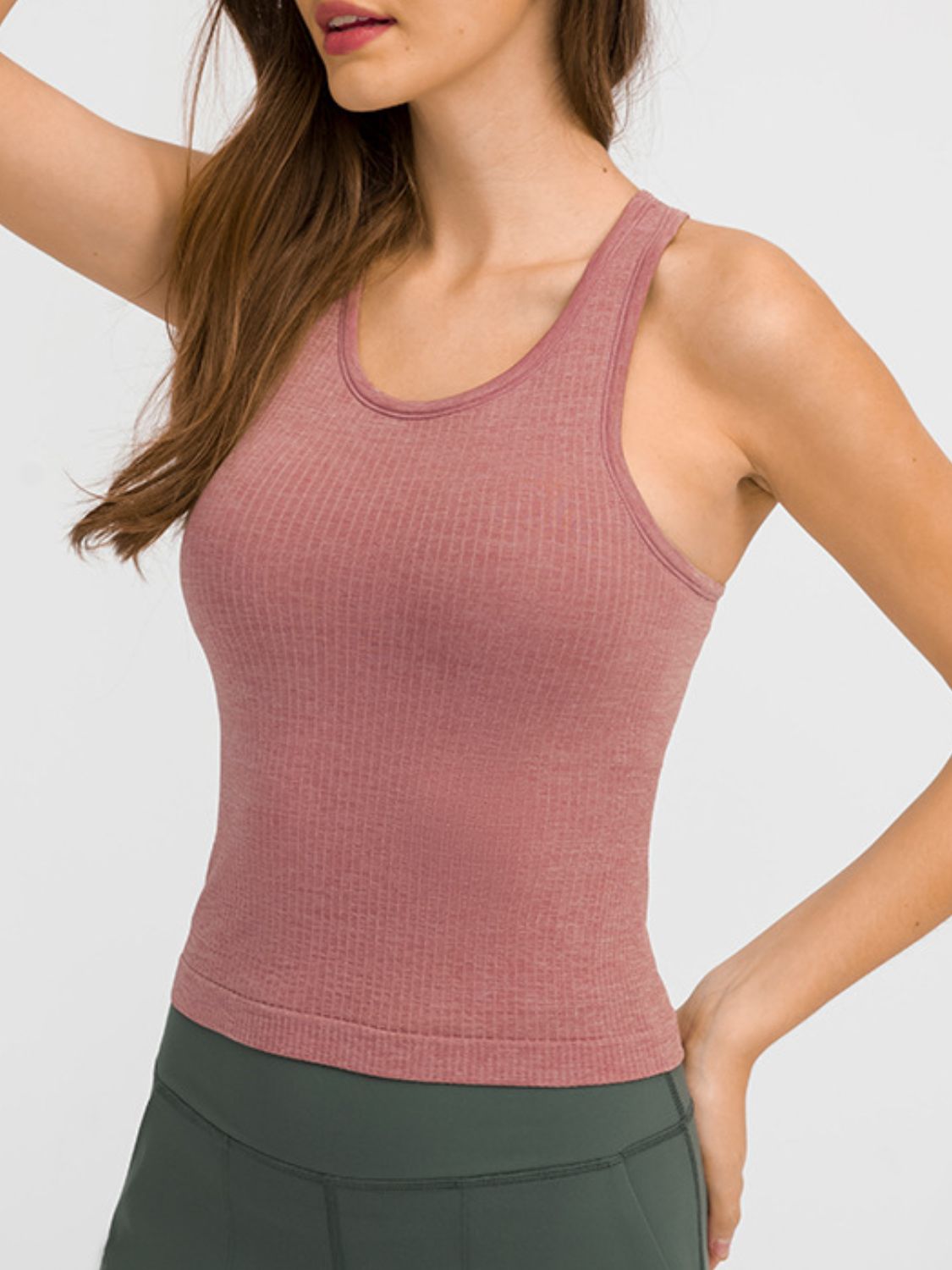 Honeybee Mumford's Round Neck Racerback Active Tank