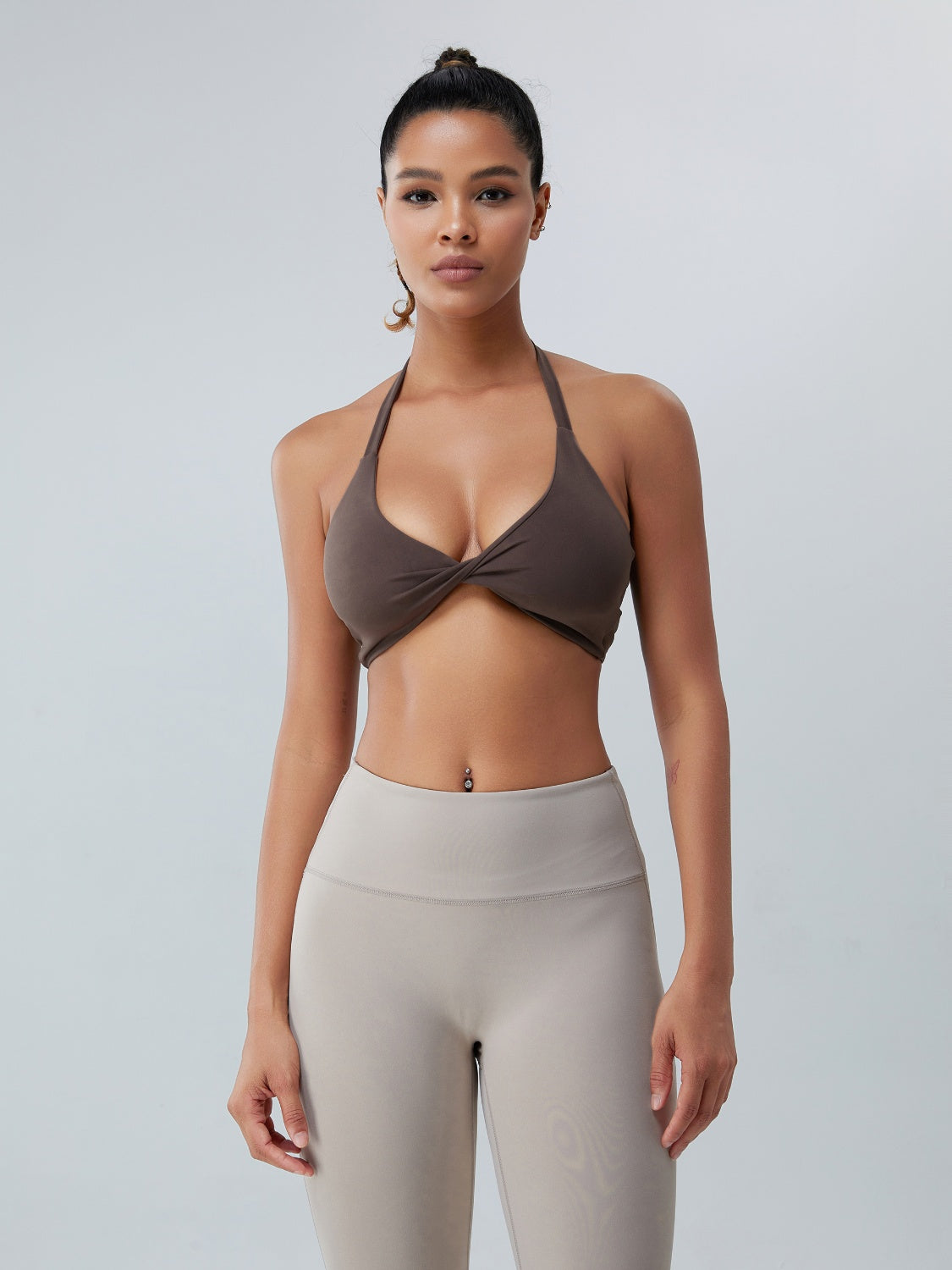 Honeybee Mumford's Twisted Halter Neck Active Bra