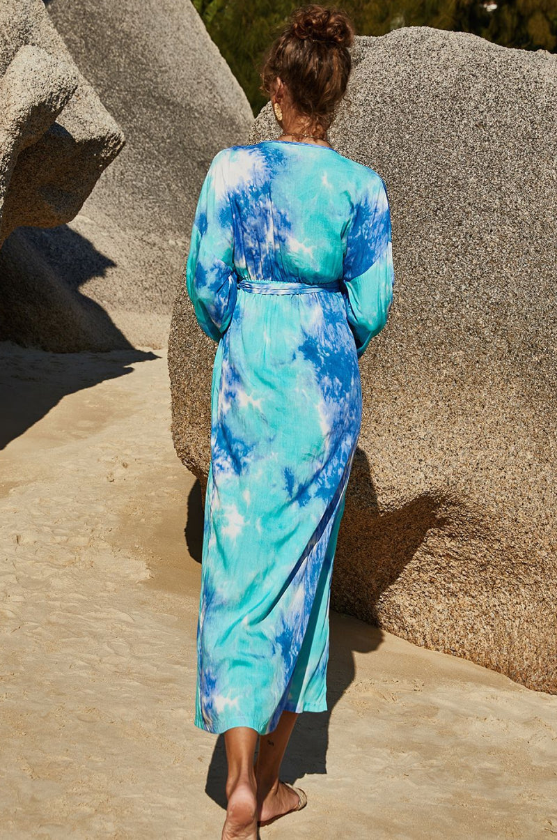 Honeybee Mumford's Tie Dye Wrap Maxi Dress