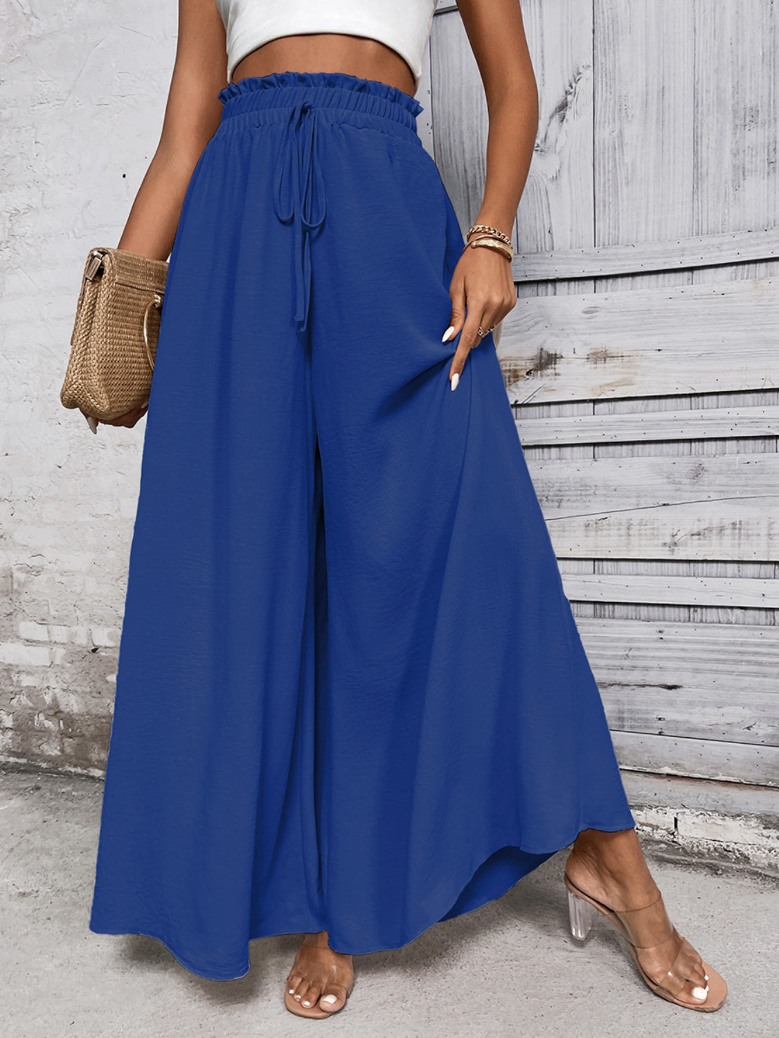 Honeybee Mumford's Tied High Waist Wide Leg Pants