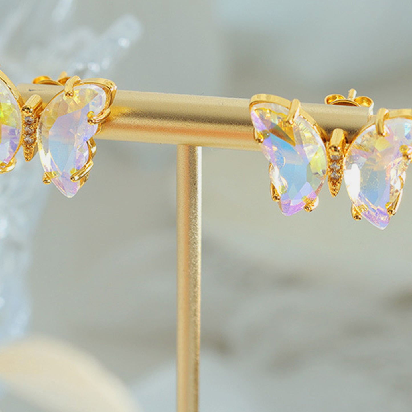 honeybee Mumford's Gold-Plated Butterfly Stud Earrings