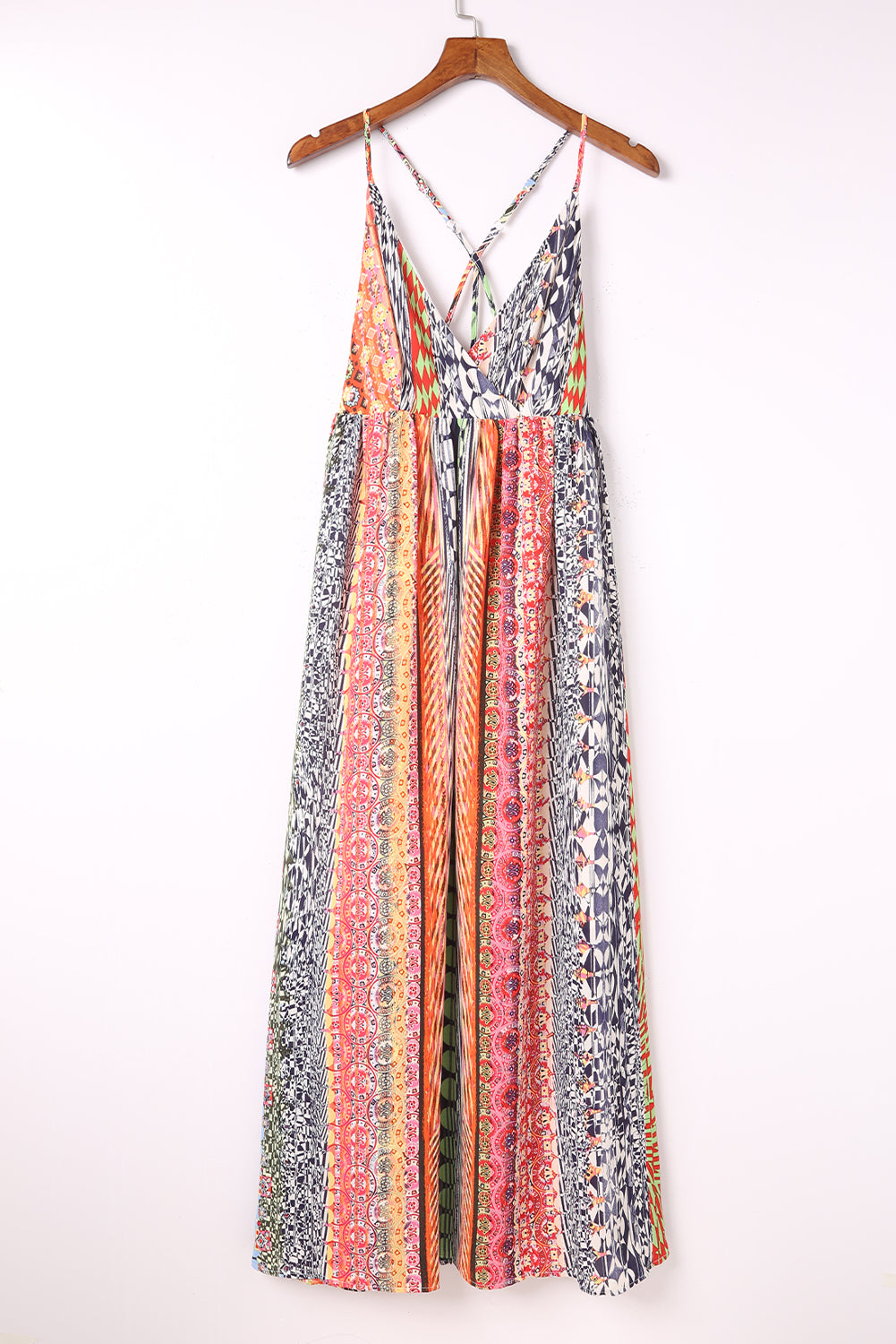 Honeybee Mumford's Printed Surplice Spaghetti Strap Dress