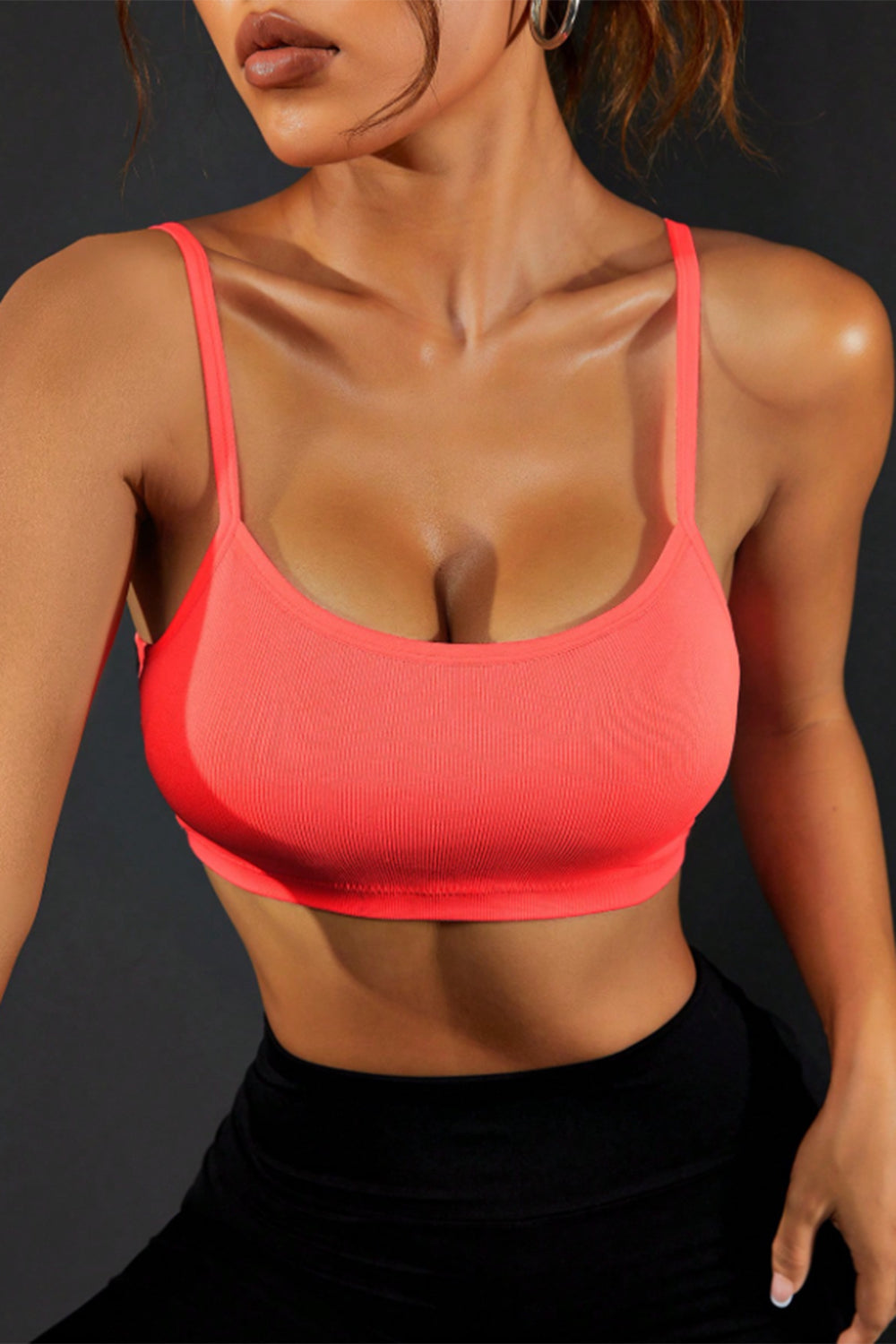 honeybee Mumford's Coral pink Backless Sports Cami