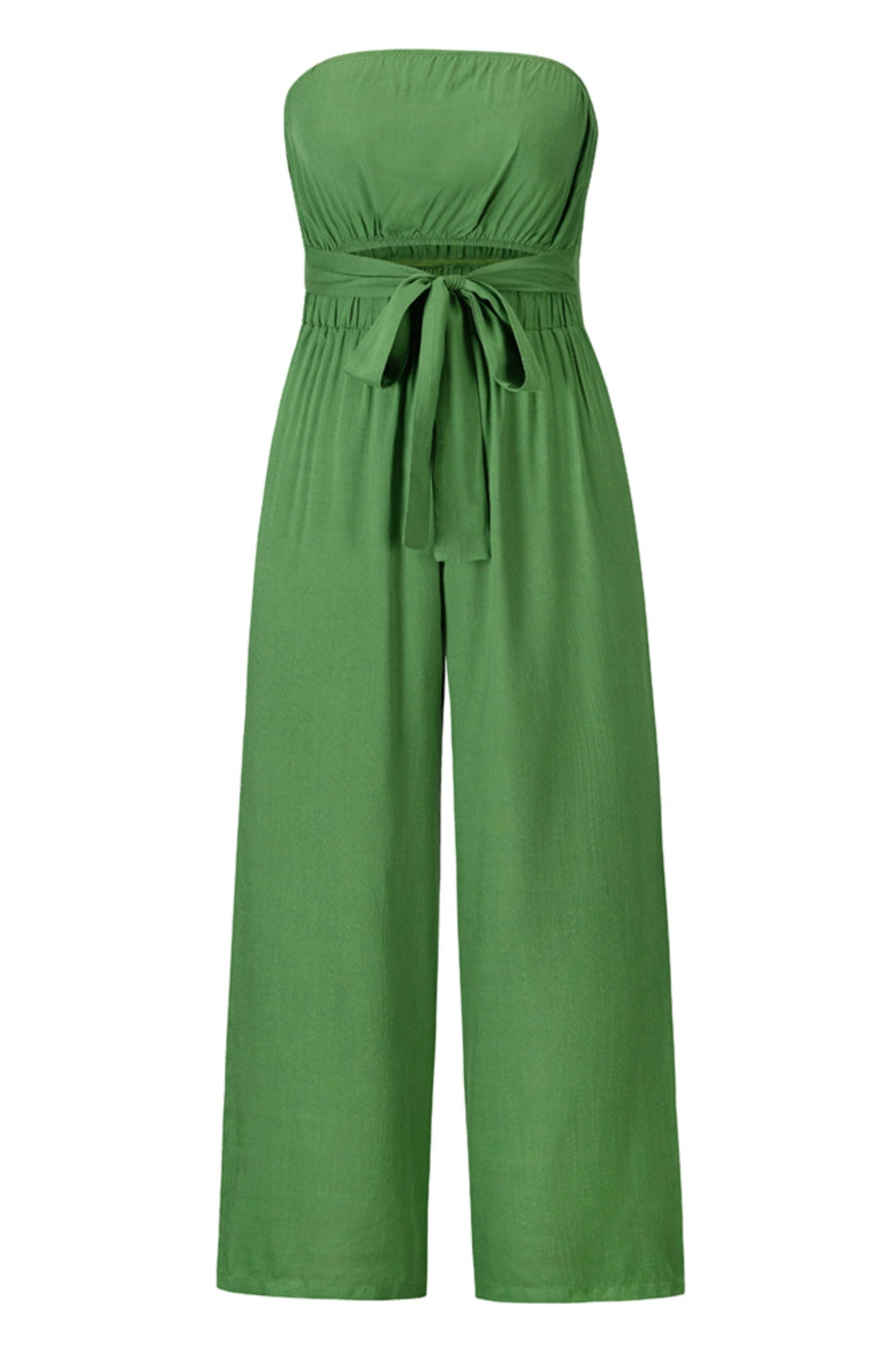 Honeybee Mumford's Tied Cutout Tube Wide Leg Jumpsuit