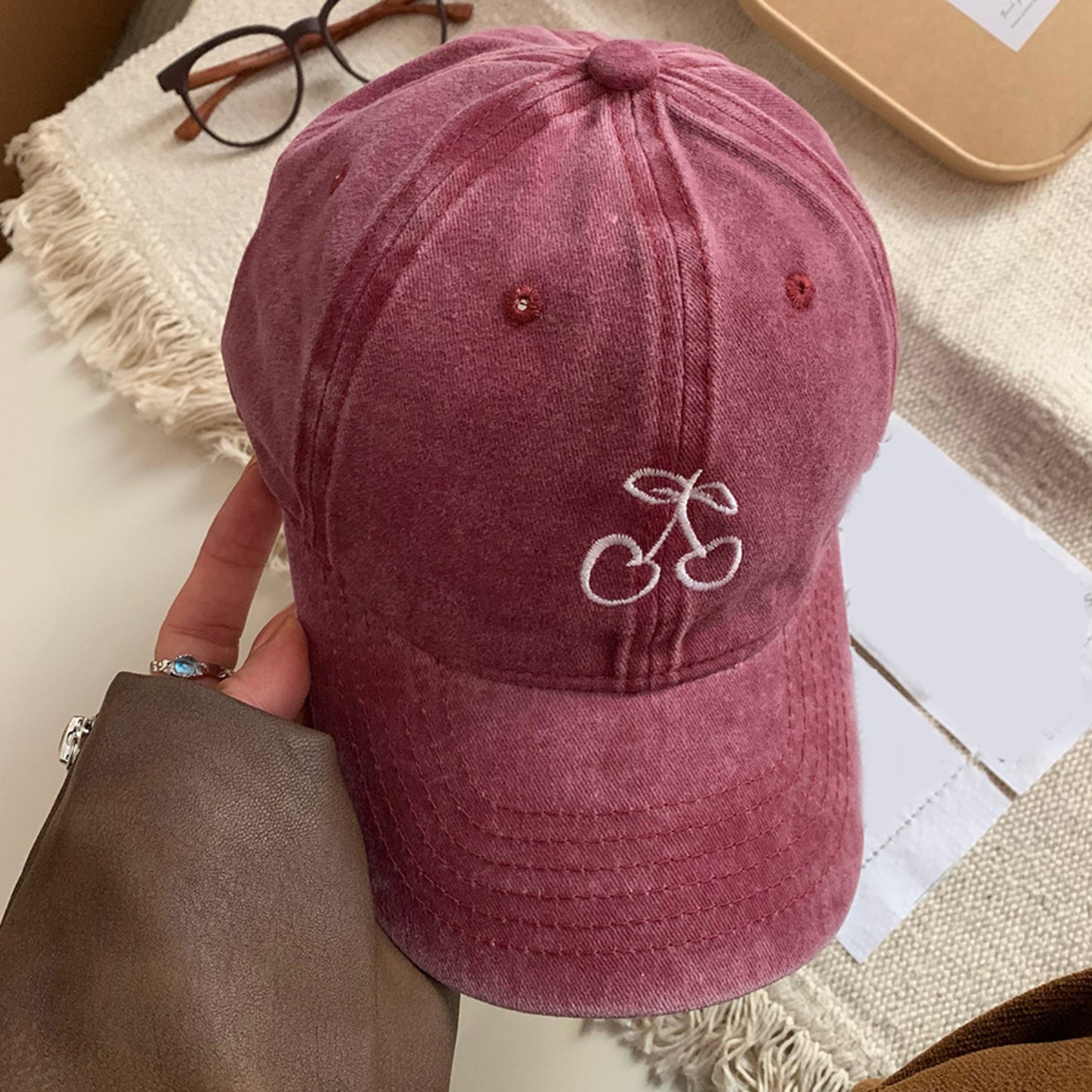 Honeybee Mumford's Cherry Embroidered Adjustable Cap