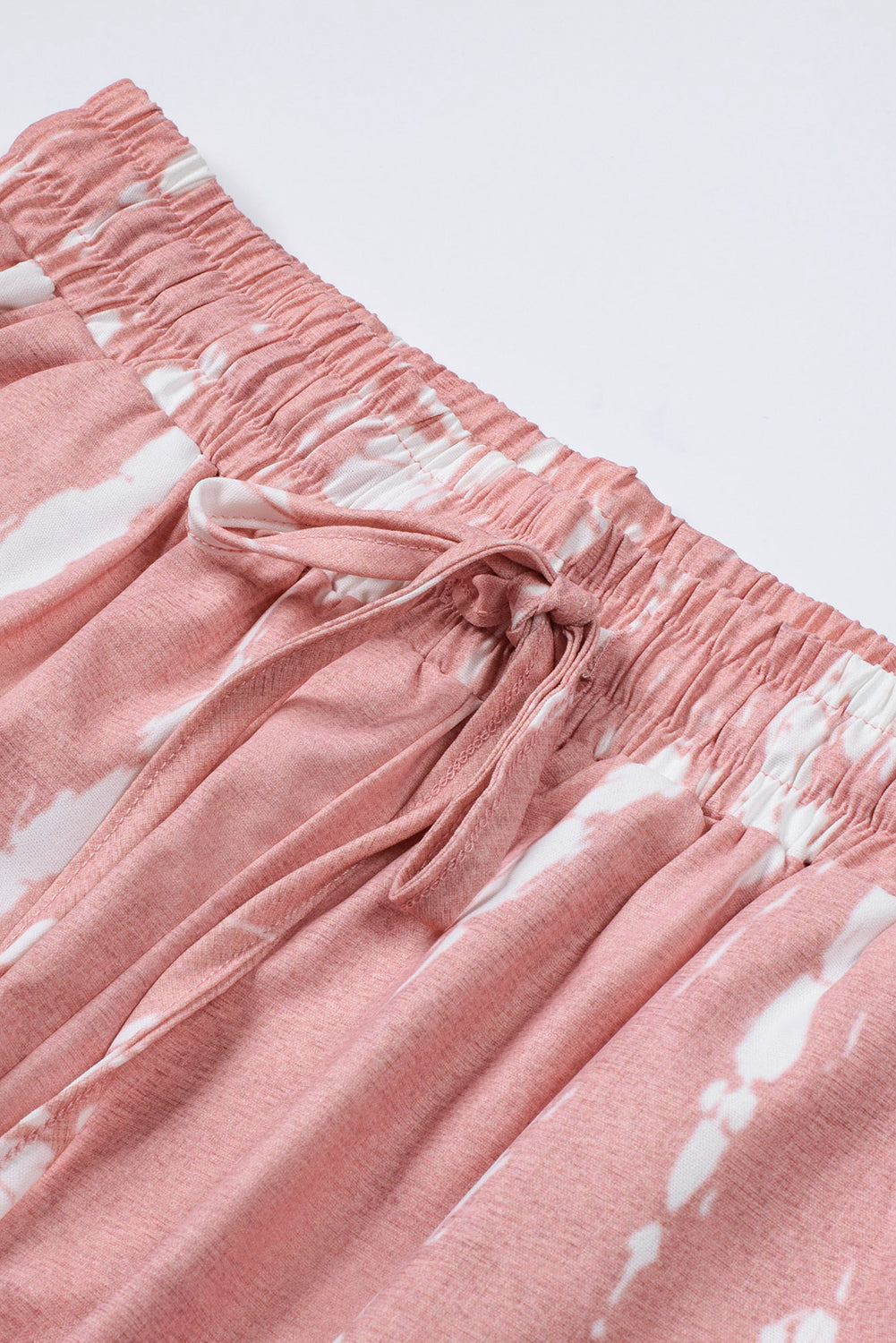 Honeybee Mumford's Pink Tie Dye Drawstring Casual Shorts