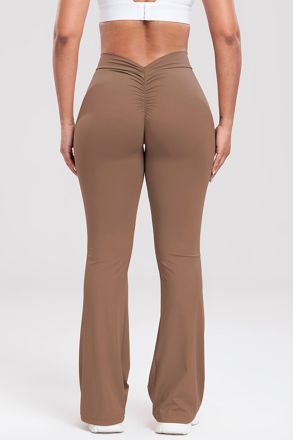 Honeybee Mumford's Ruched High Waist Bootcut Active Pants