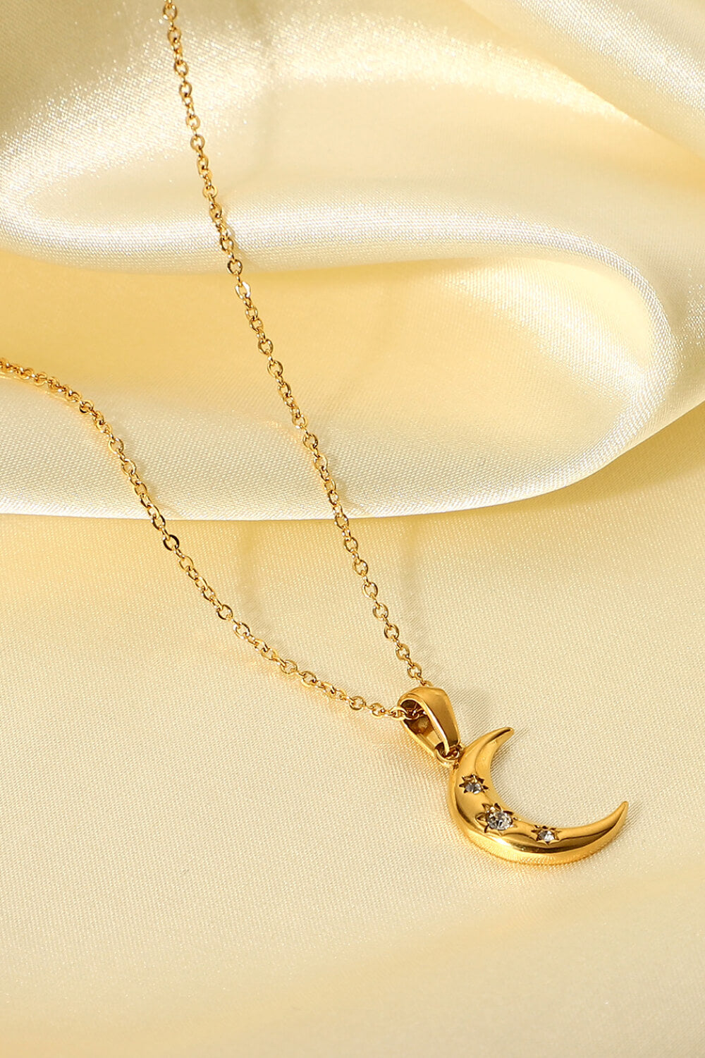 Honeybee Mumford's 18K Gold Plated Moon Pendant Necklace