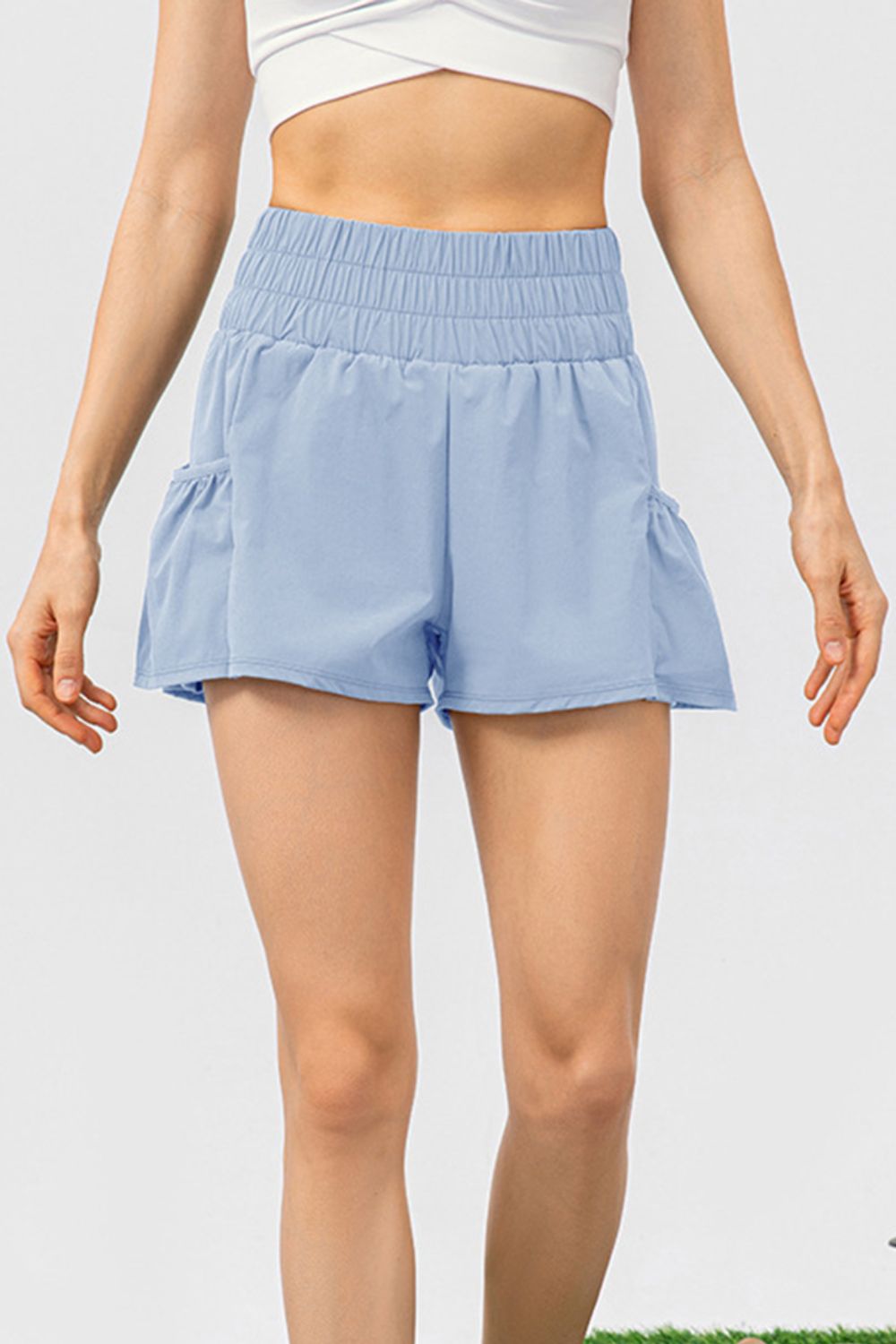 Honeybee Mumford's Elastic Waist Pocketed Active Shorts