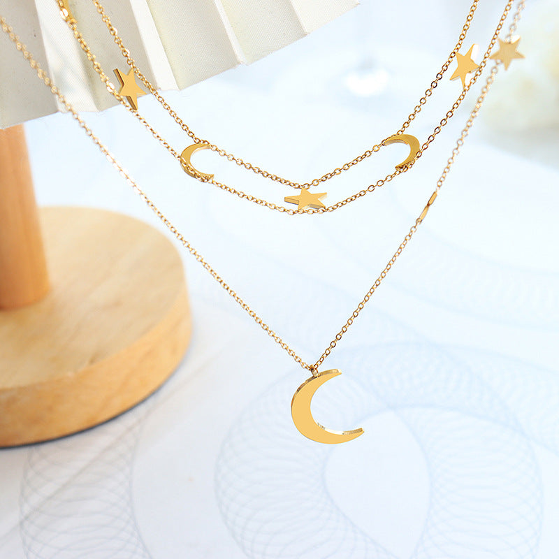 Honeybee Mumford's Star & Moon Layered Necklace