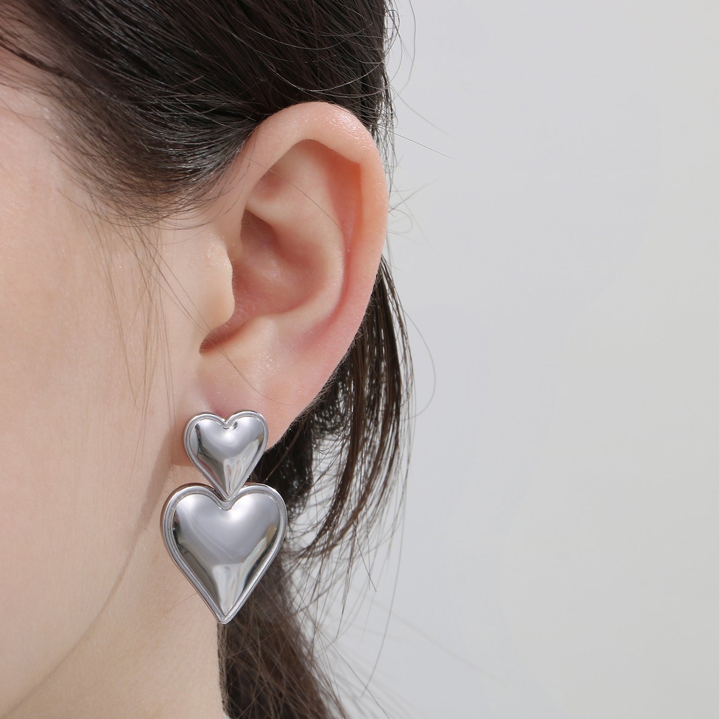 honeybee Mumford's Double Heart Earrings