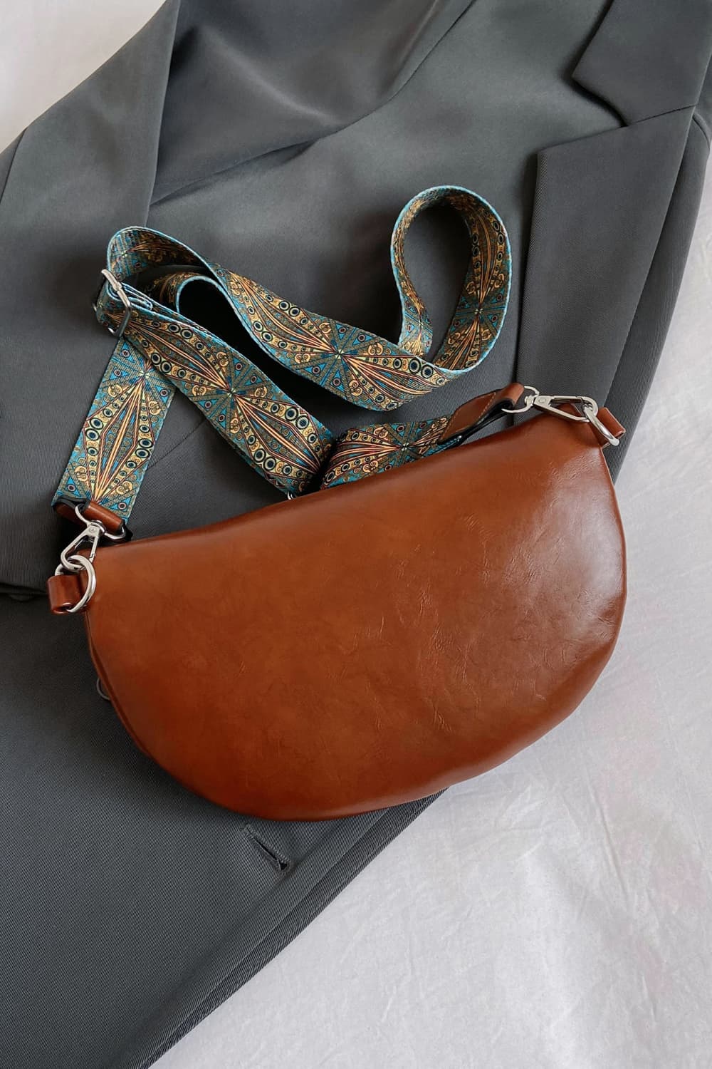 honeybee Mumford's Leather Sling Bag