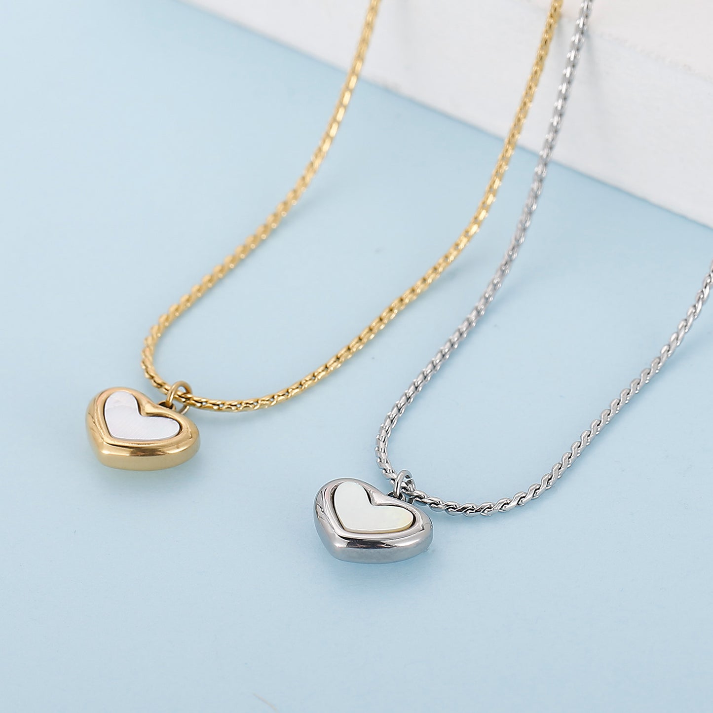 Honeybee Mumford's Mother-Of-Pearl Heart Pendant Necklace