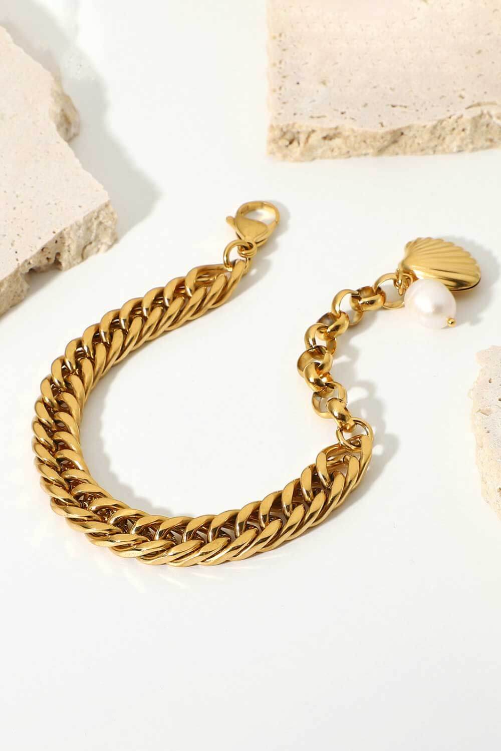 honeybee Mumford's 18K Gold-Plated Curb Chain Bracelet