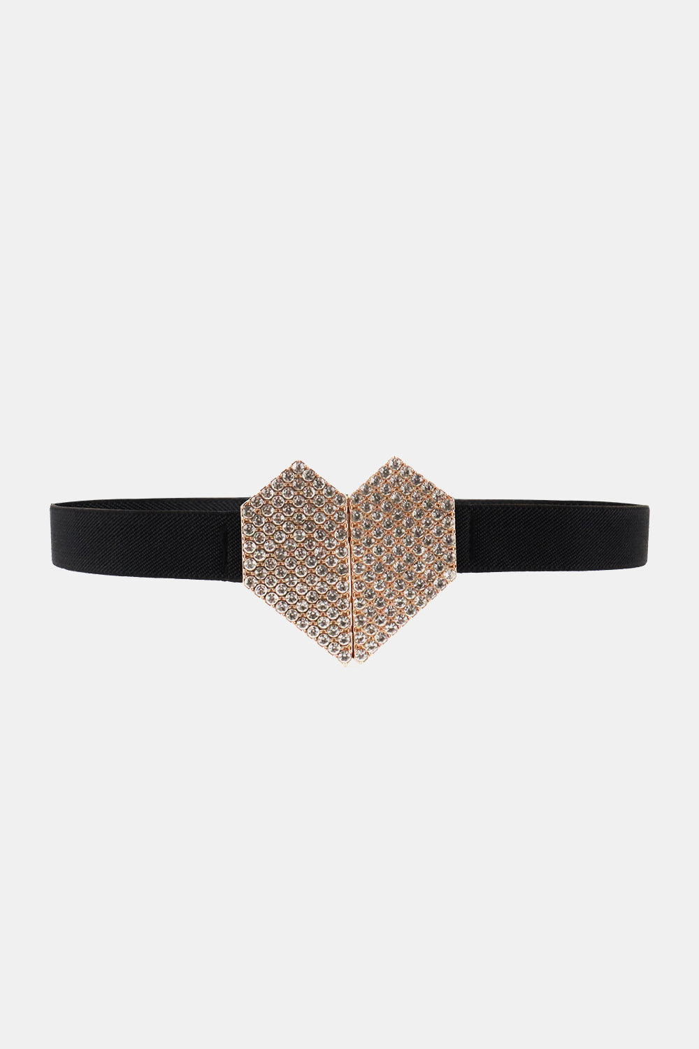 Honeybee Mumford's Rhinestone Heart Buckle Elastic Belt