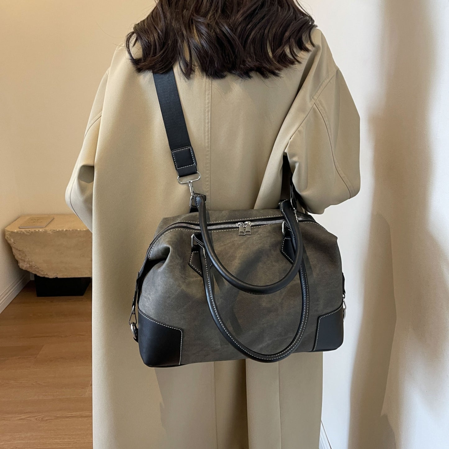 Honeybee Mumford's Contrast Leather Shoulder Bag