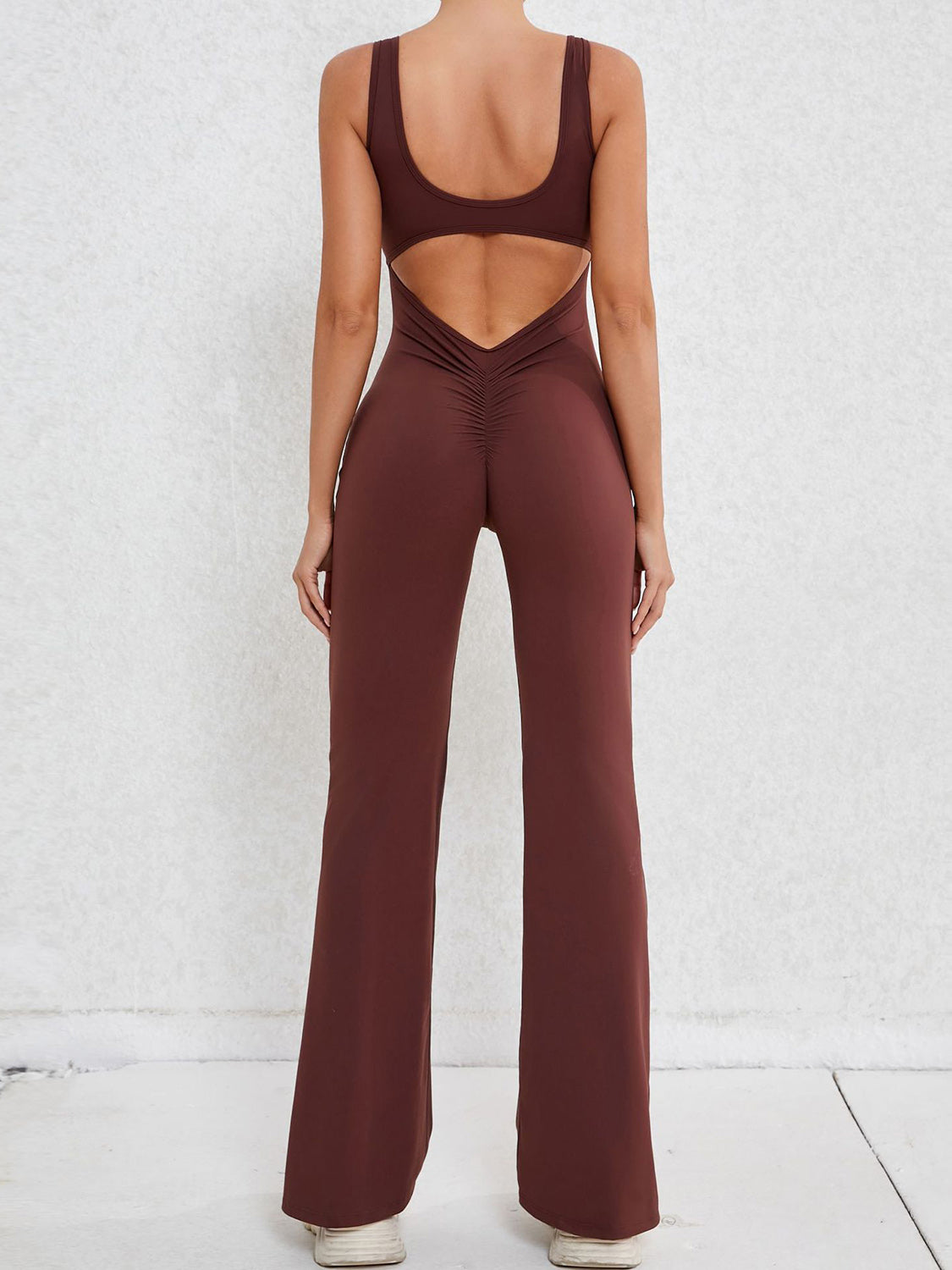 Honeybee Mumford's Cutout Wide Strap Scoop Neck Active Jumpsuit