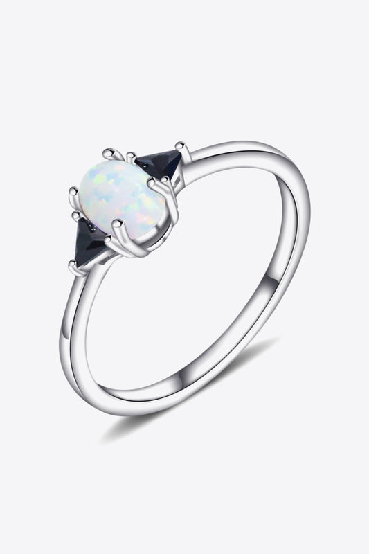 Honeybee Mumford's Contrast Sterling Silver Opal Ring