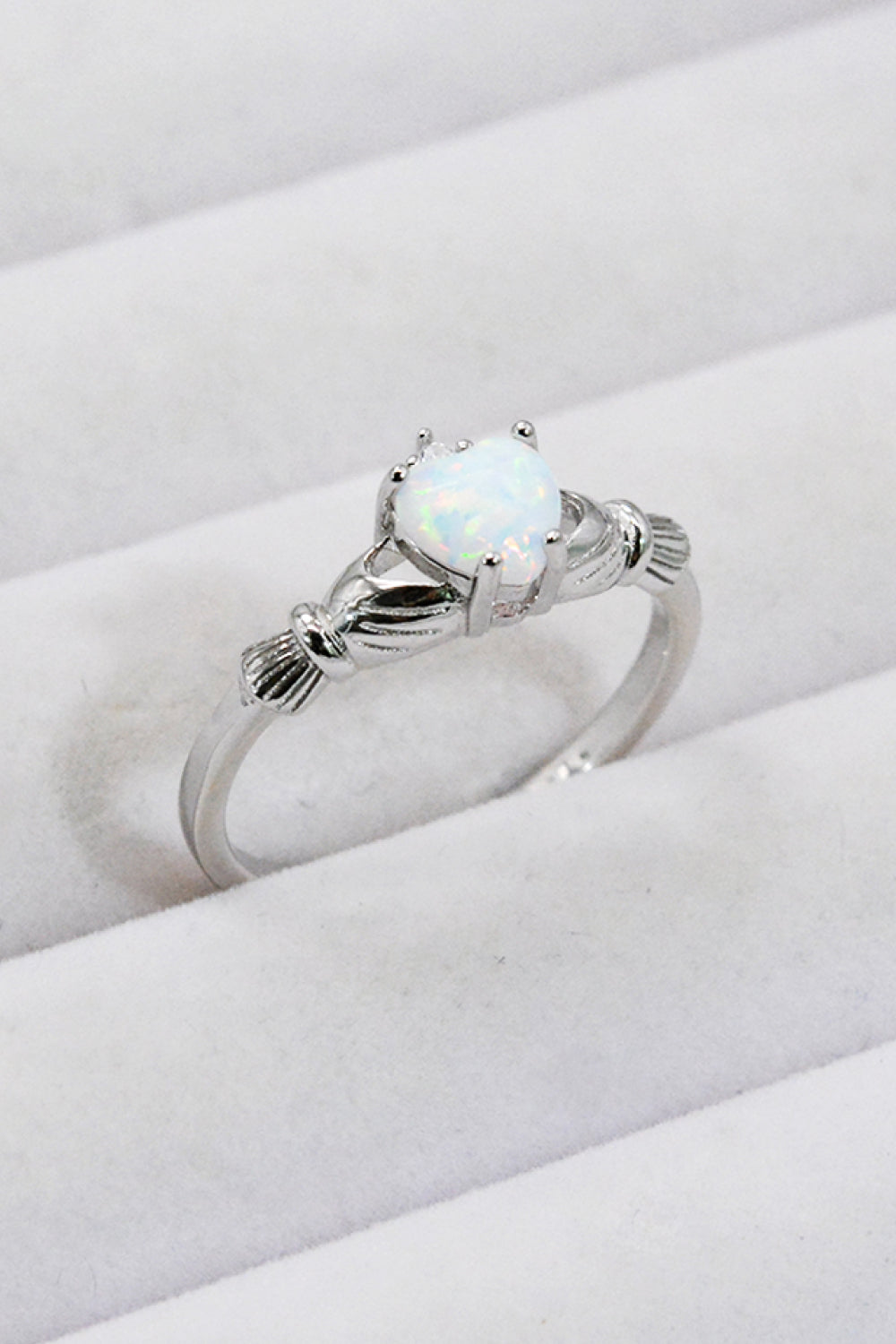 Honeybee Mumford's Silver Heart Opal Ring