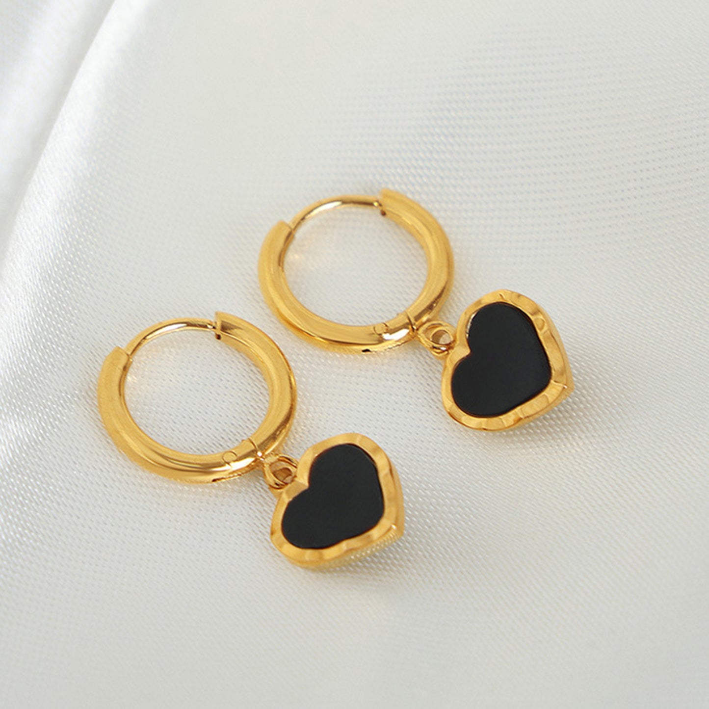 honeybee Mumford's 18K Gold-Plated Heart Drop Earrings