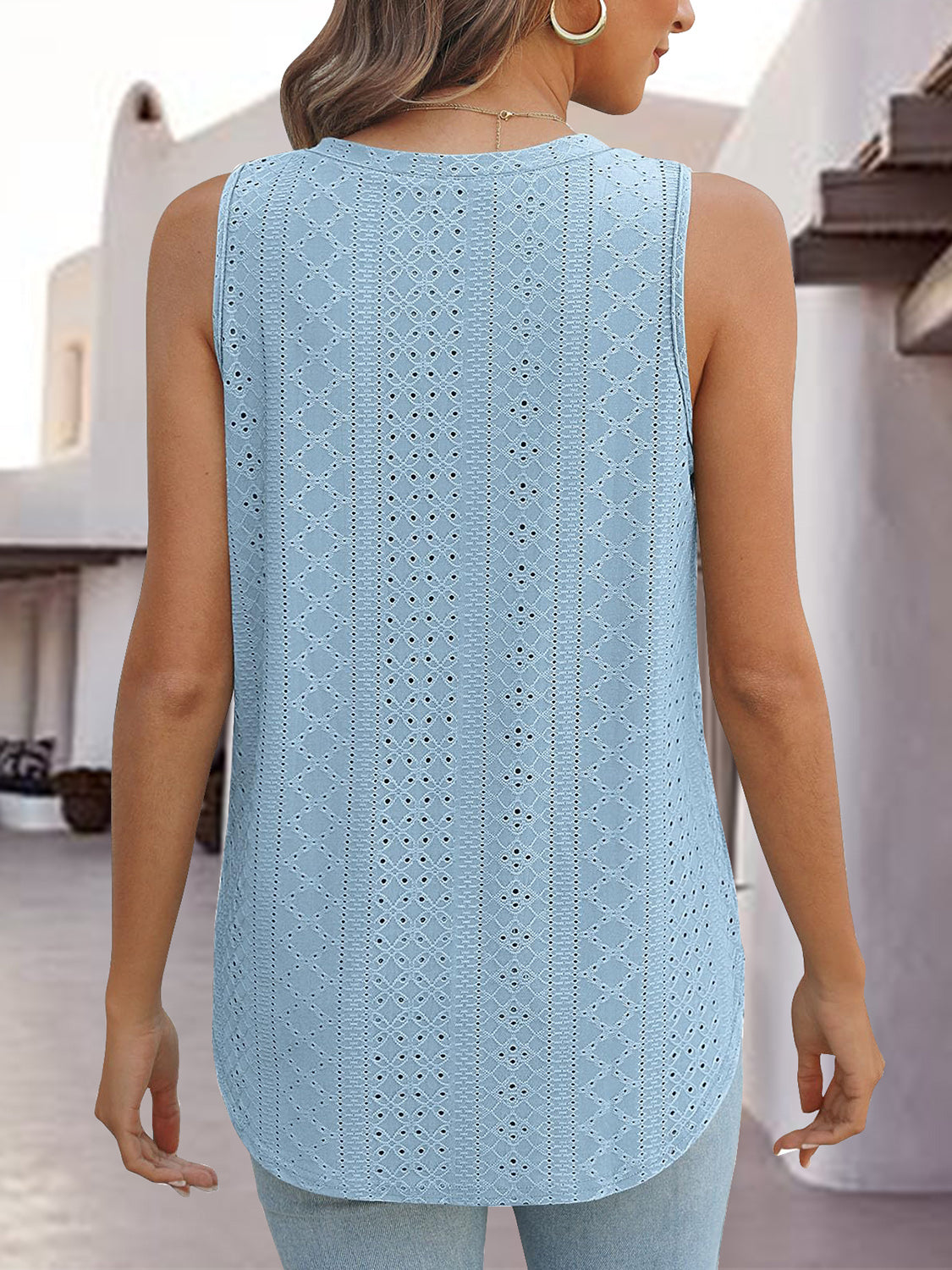 Honeybee Mumford's Eyelet V-Neck Tank