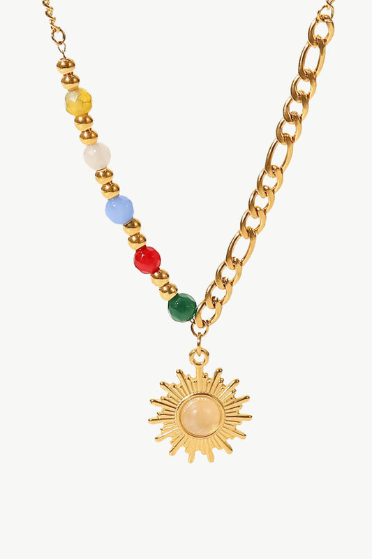 Honeybee Mumford's Opal Sun Shape Pendant Necklace