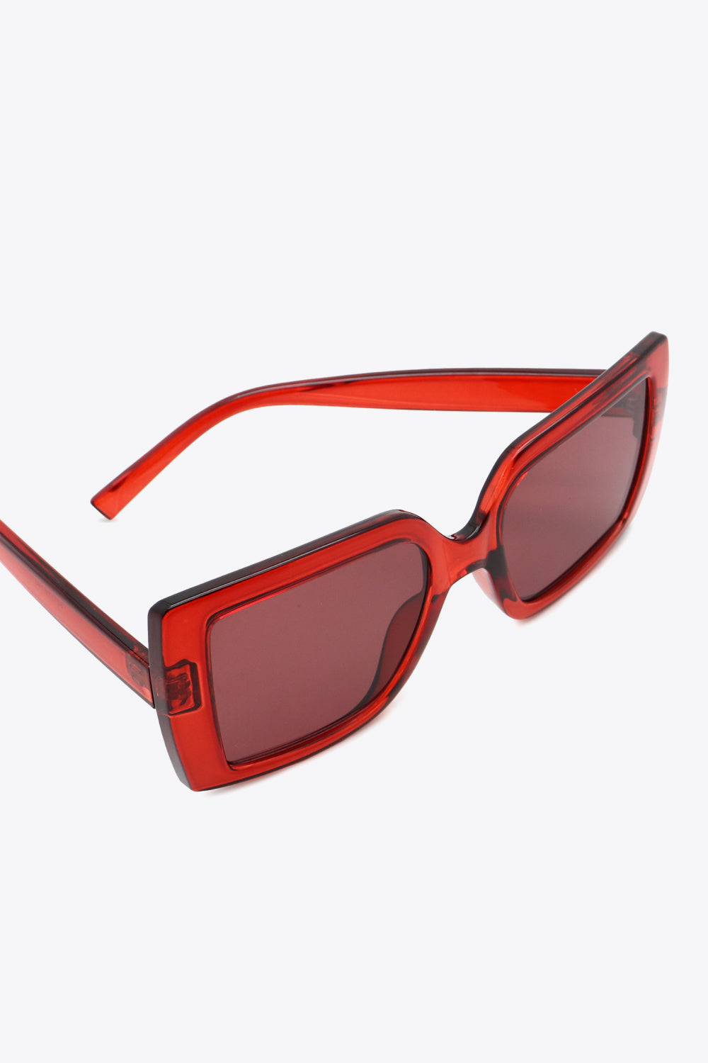 Honeybee Mumford's Deep Red Square Sunglasses w/Acetate Lens