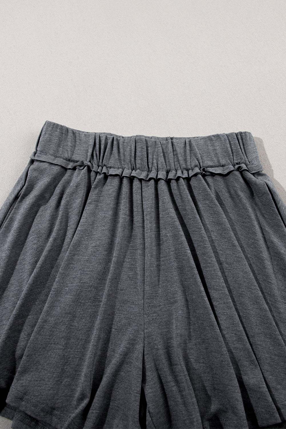 Honeybee Mumford's Gray Elastic Waist Culotte Shorts