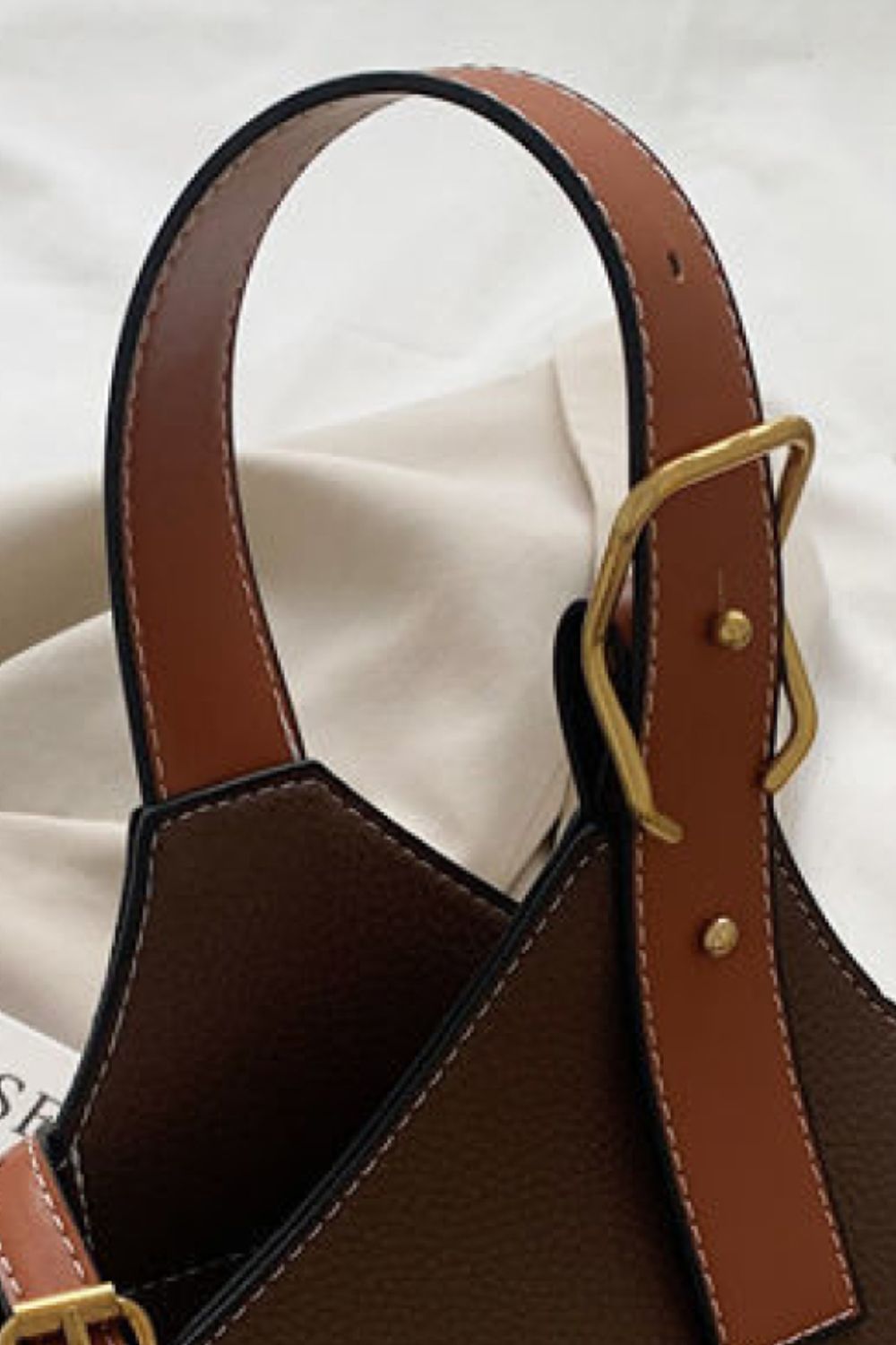 honeybee Mumford's Leather Bucket Bag