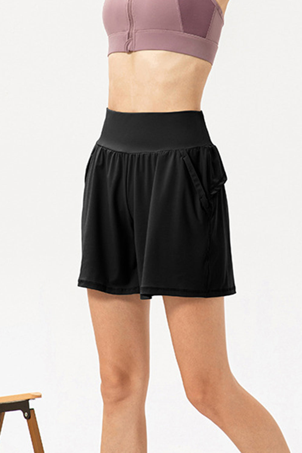 Honeybee Mumford's Pocketed Elastic Waist Active Shorts