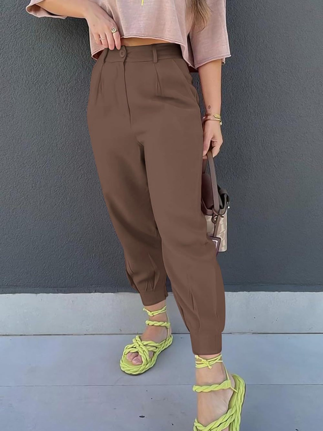 Honeybee Mumford's High Waist Cropped Pants